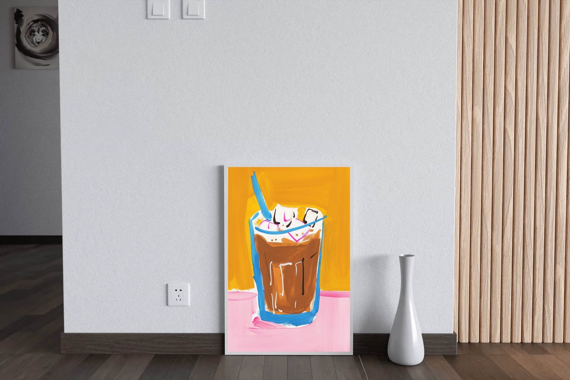 Iced Coffee with Whipped Cream Wall Art - beink online art store