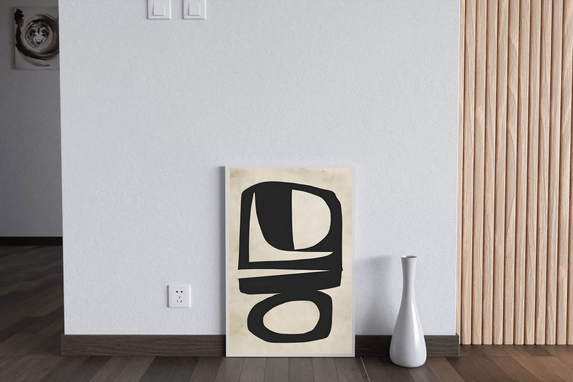 Hand Drawn Black Geometric Shapes Modern Wall Art - beink online art store