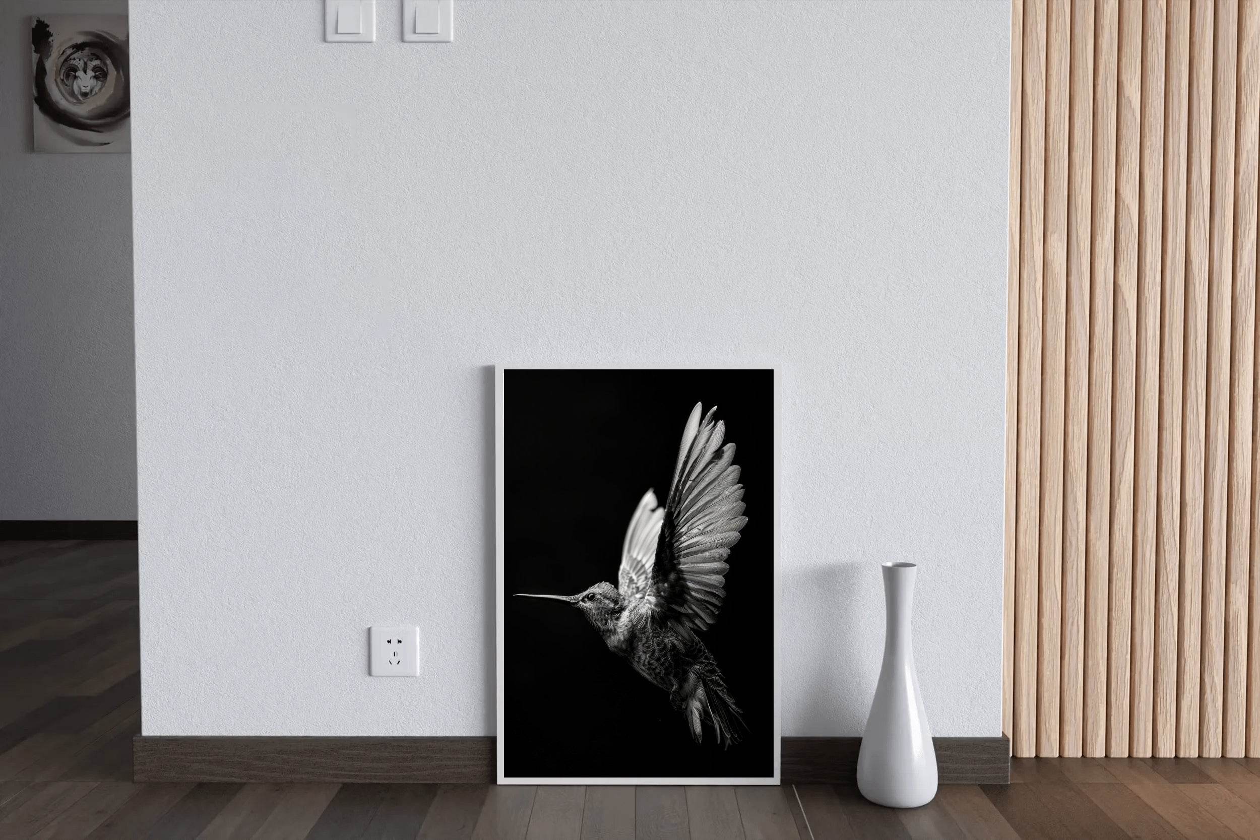 Hummingbird Black & White Wall Art - beink online art store