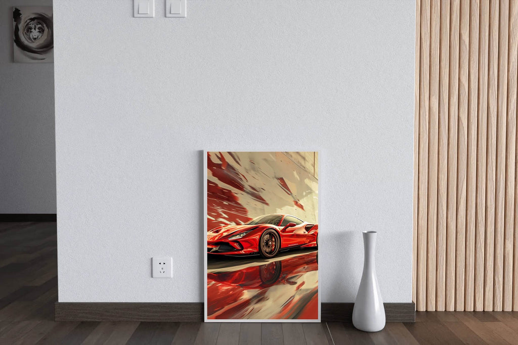 Red Ferrari F8 Wall Art - beink online art store