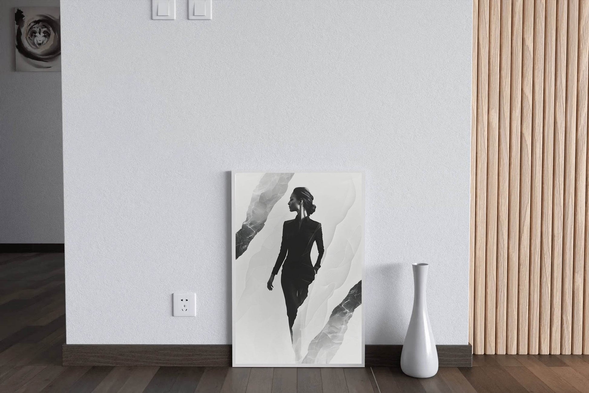 The Woman In Black In The Shadows Wall Art - beink online art store
