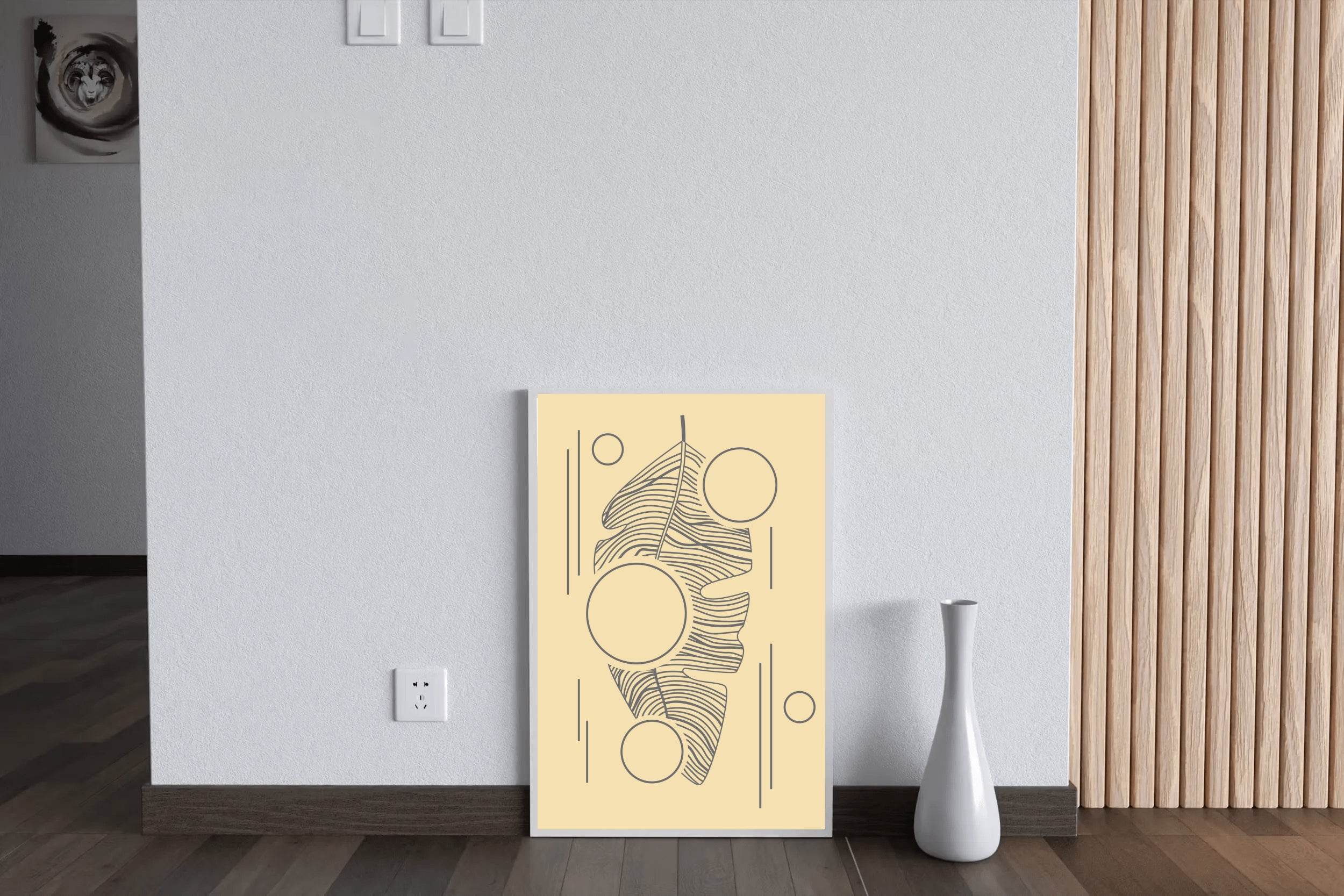 Cone Leaf Minimal Design Wall Art - beink online art store