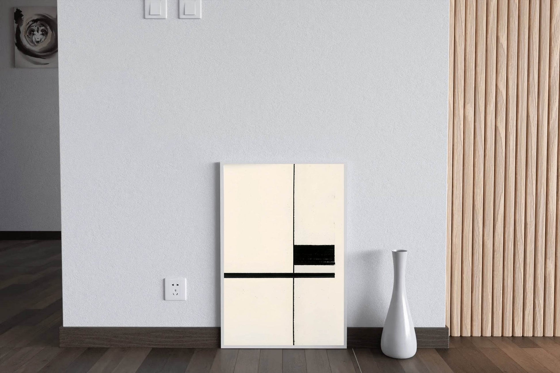 Black Mondrian Composition Wall Art - beink online art store