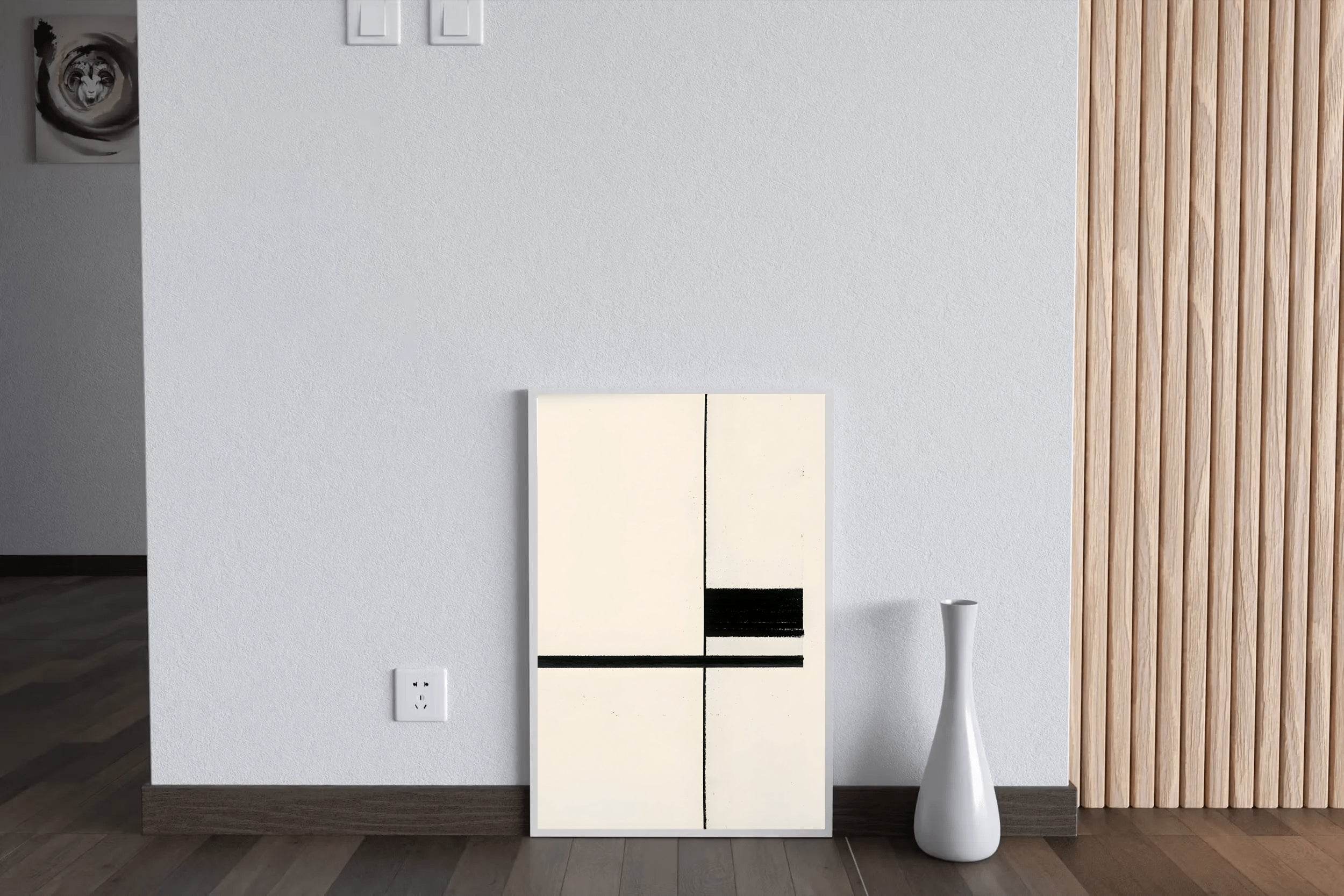 Black Mondrian Composition Wall Art - beink online art store