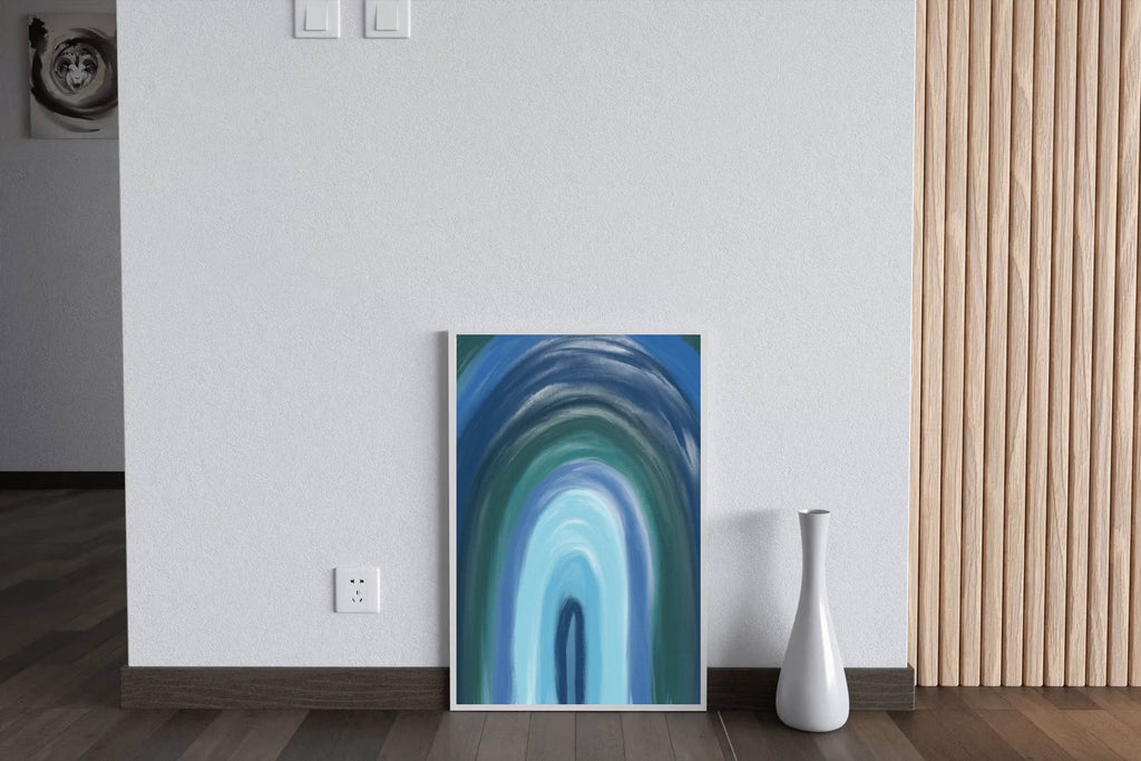 Arched Blue Vault Painting Wall Art - beink online art store