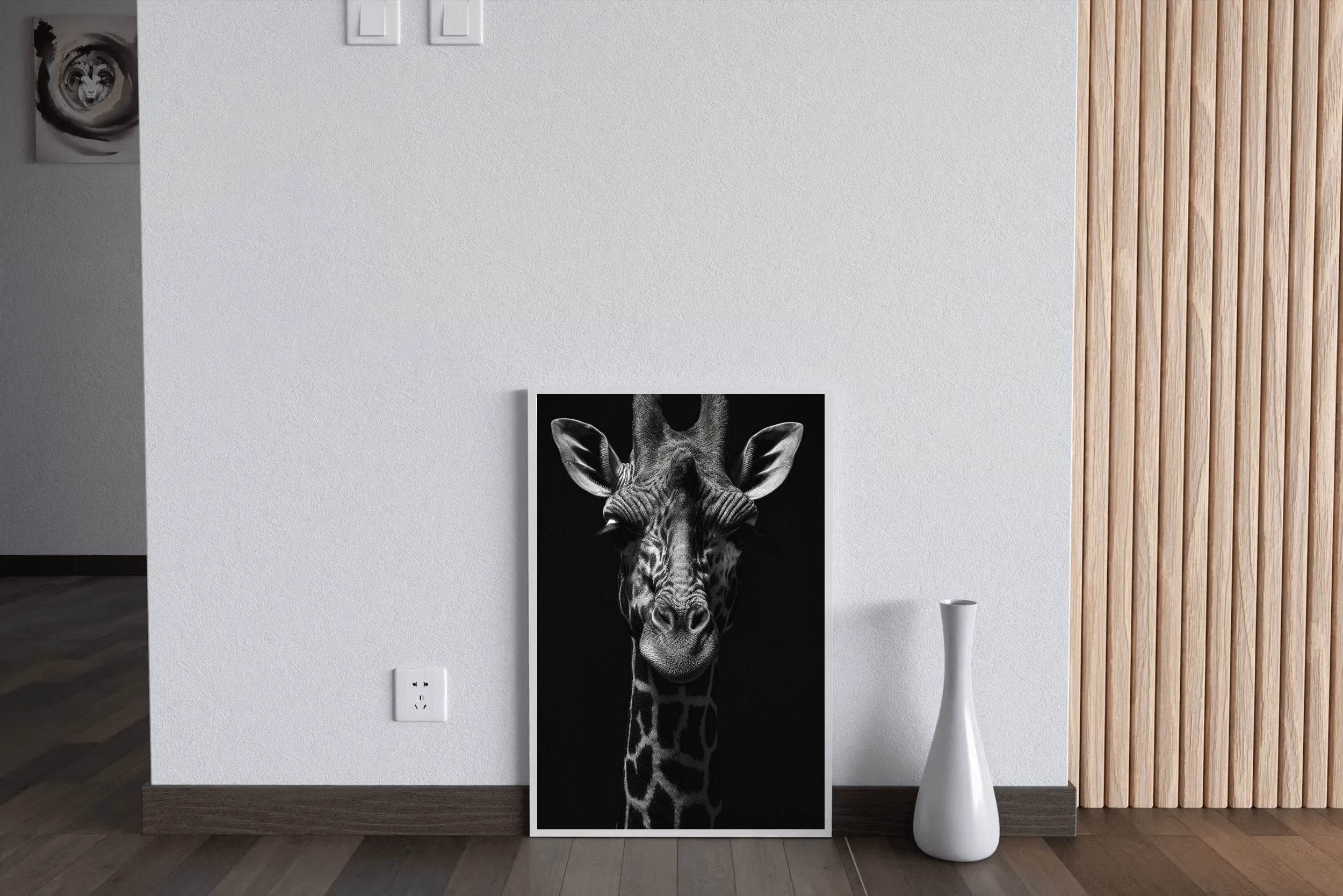 Northern Giraffe Black & White Wall Art - beink online art store