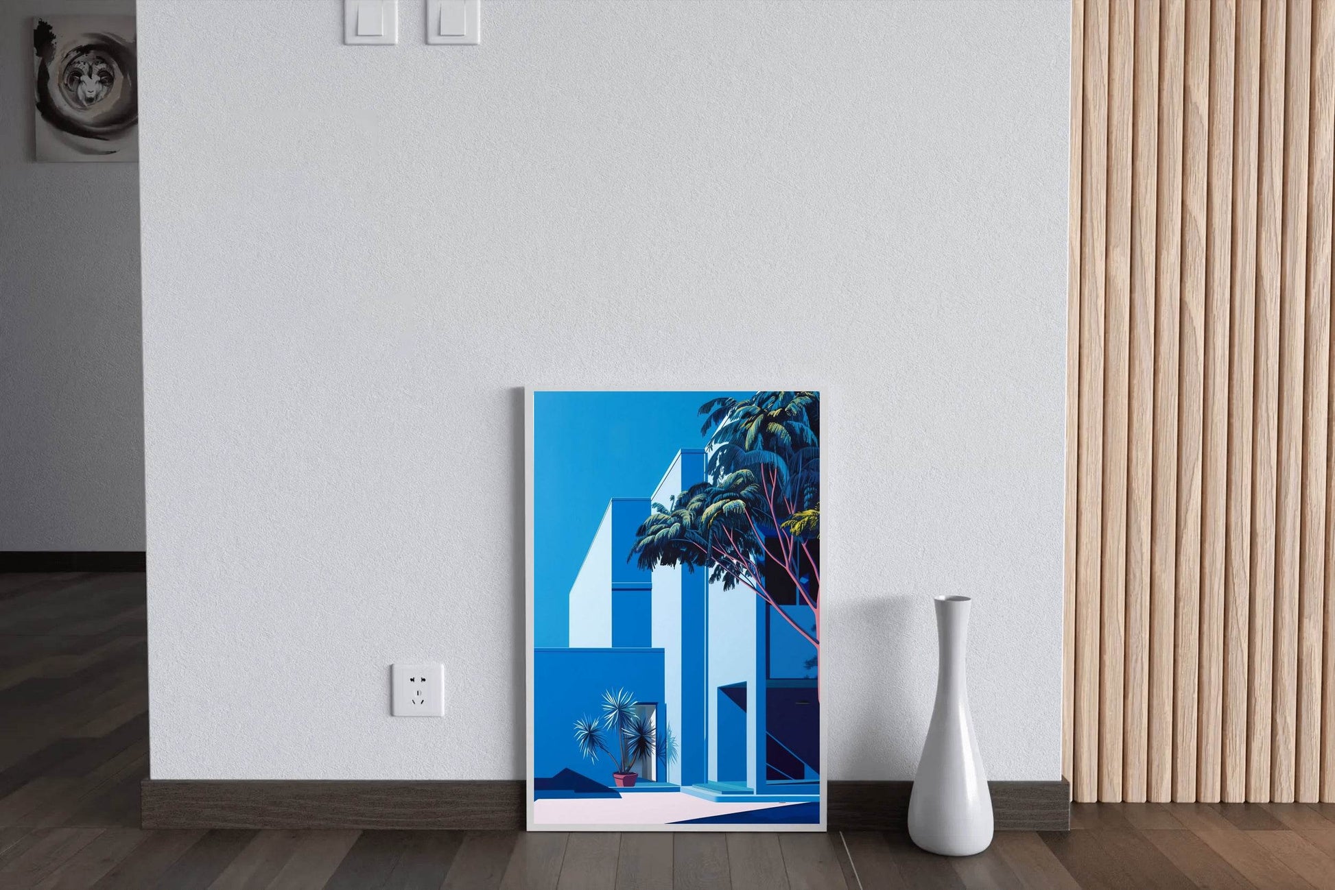 3D Geometric Getaway- Blue Home Modern Art - beink online art store