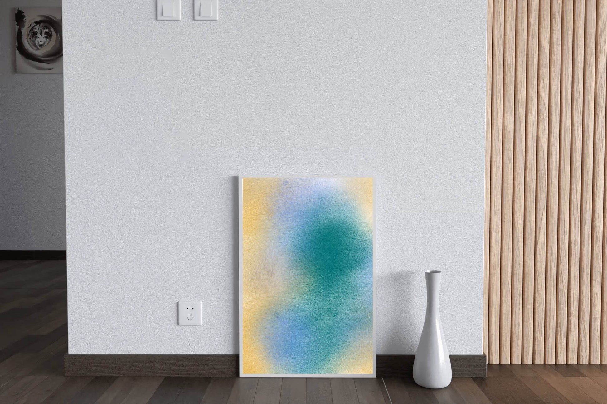 Green Blue Brown Matte Background Wall Art - beink online art store