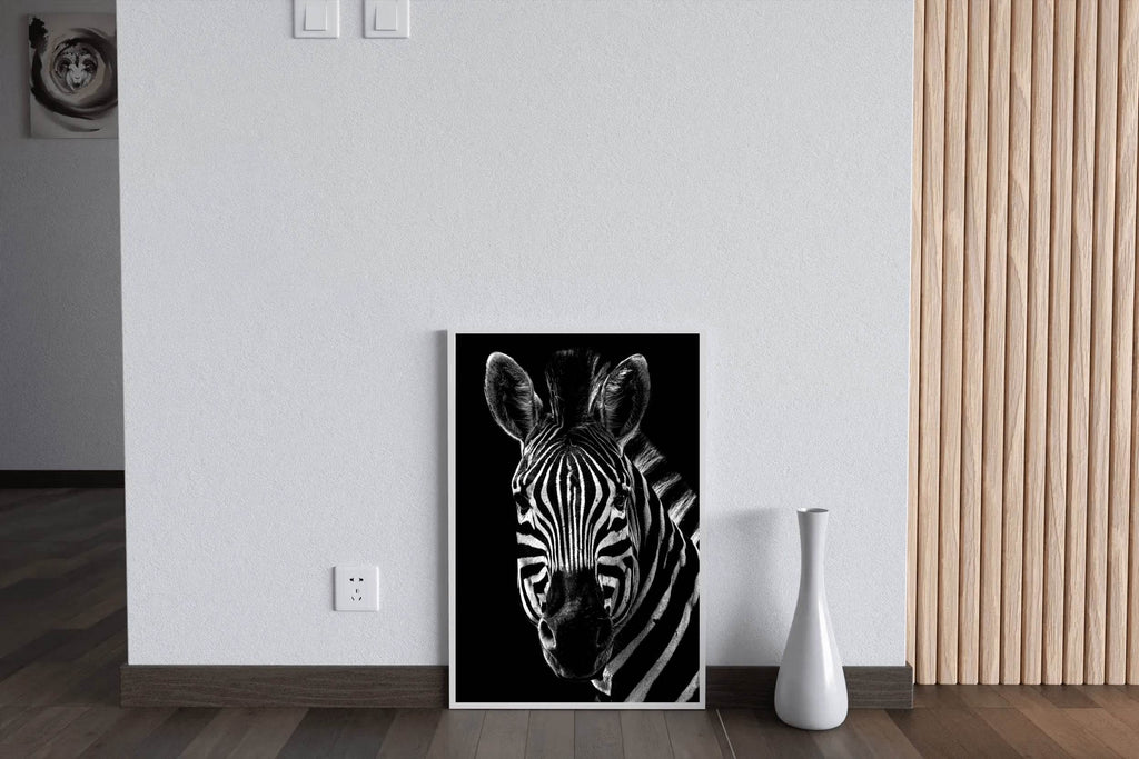 Zebra With Black Background Wall Art - beink online art store