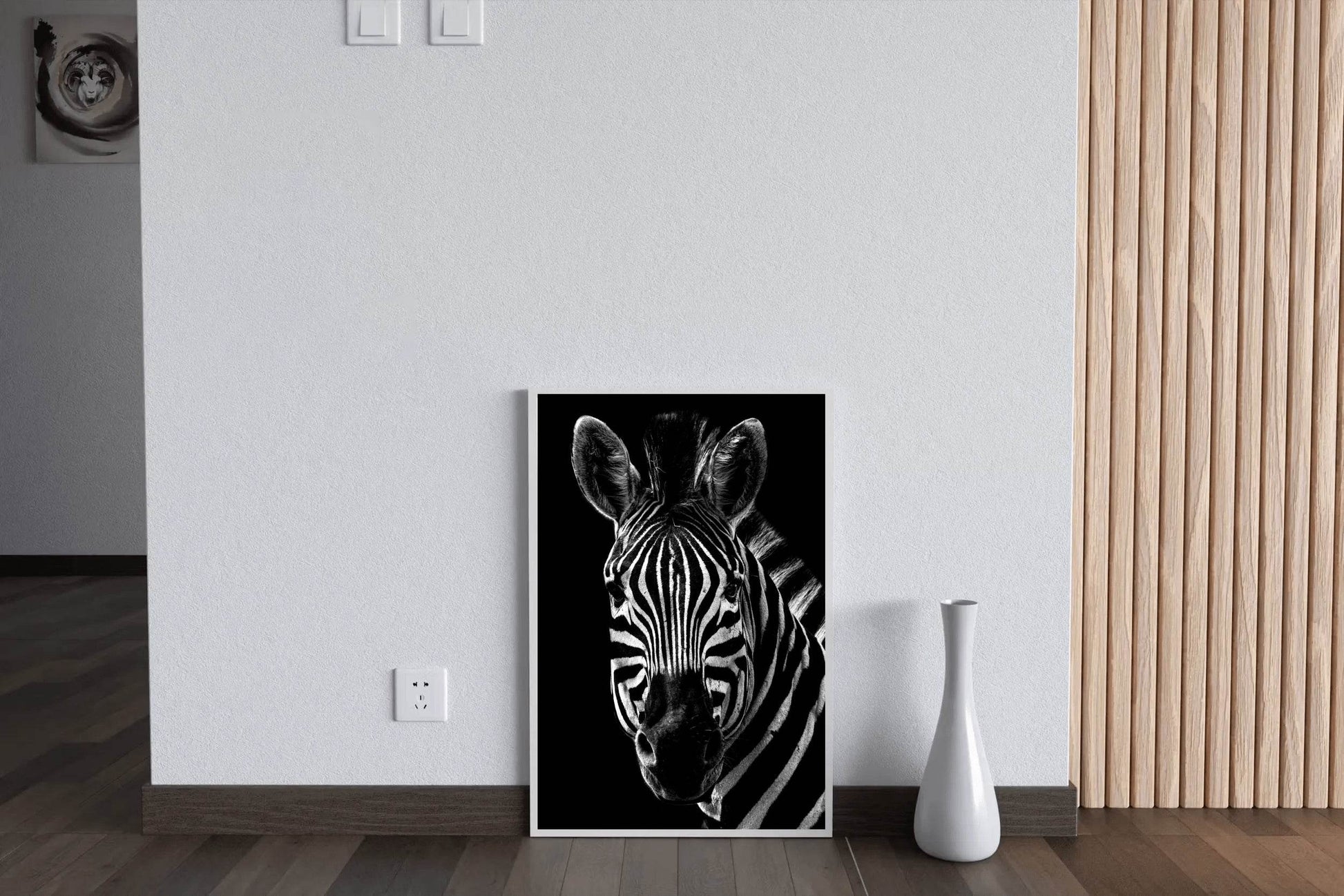 Zebra With Black Background Wall Art - beink online art store