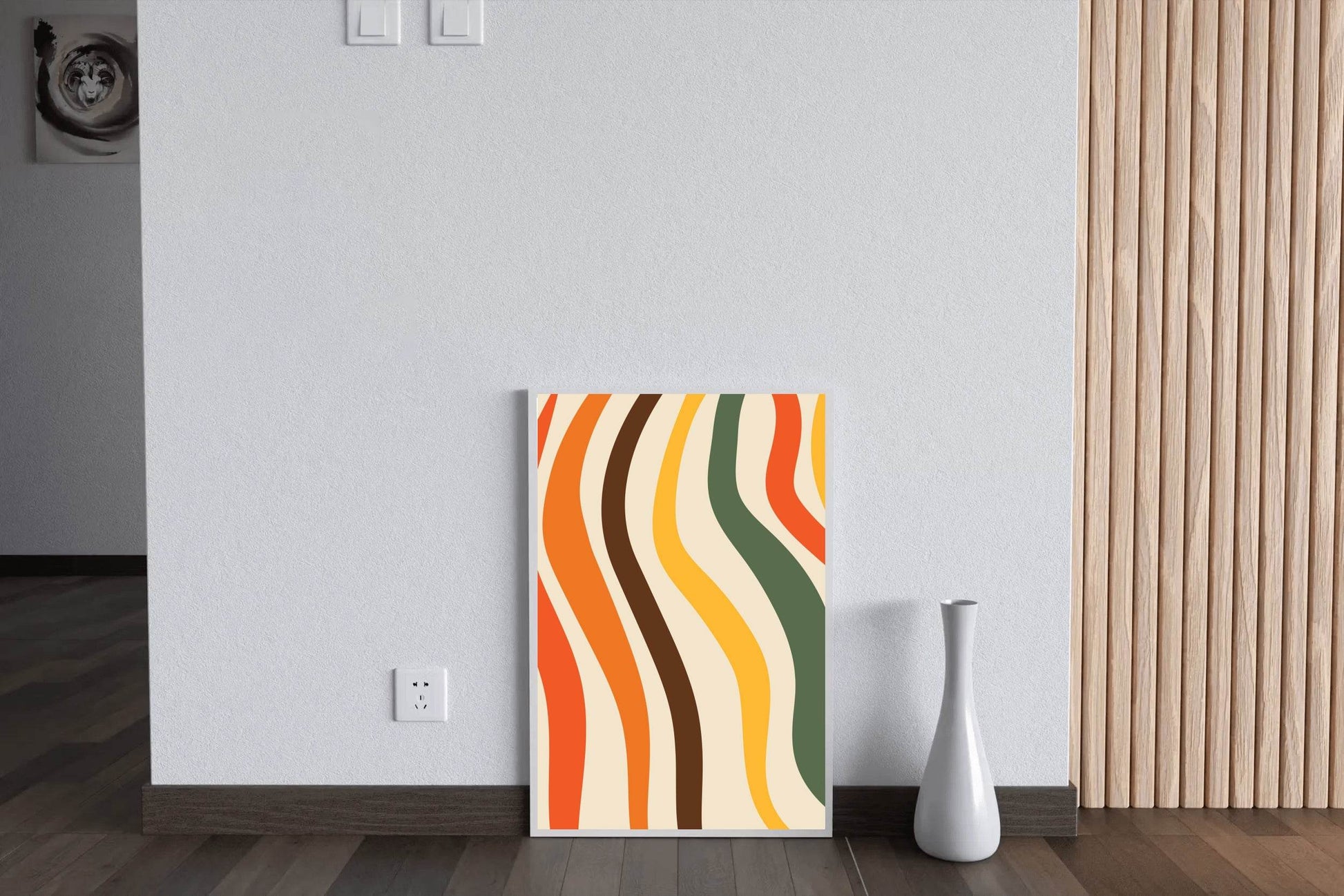 Painting Colored Wavy Lines Wall Art - beink online art store
