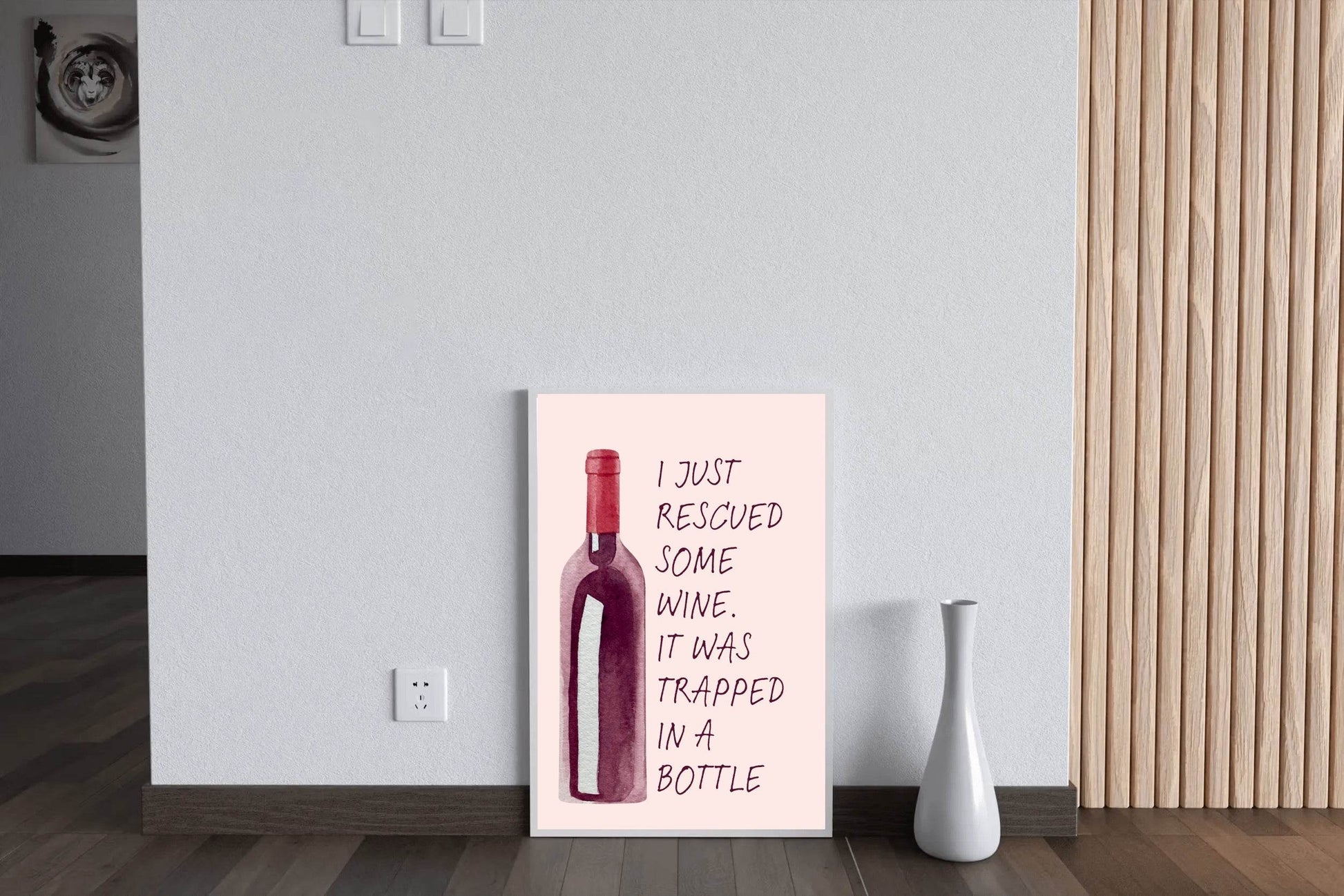 Old Wine Bottle Wall Art - beink online art store