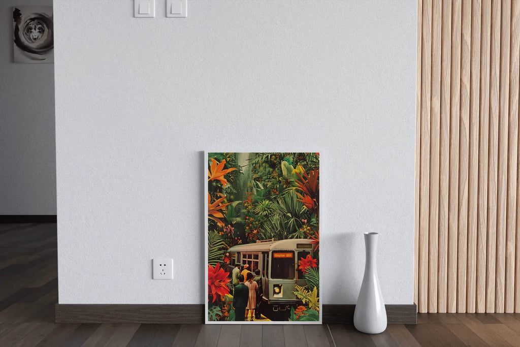Passenger train in the middle of the forest Wall Art - beink online art store