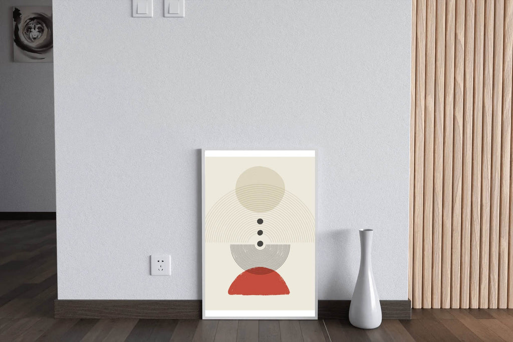 Circular Geometric Shapes Abstract Wall Art - beink online art store