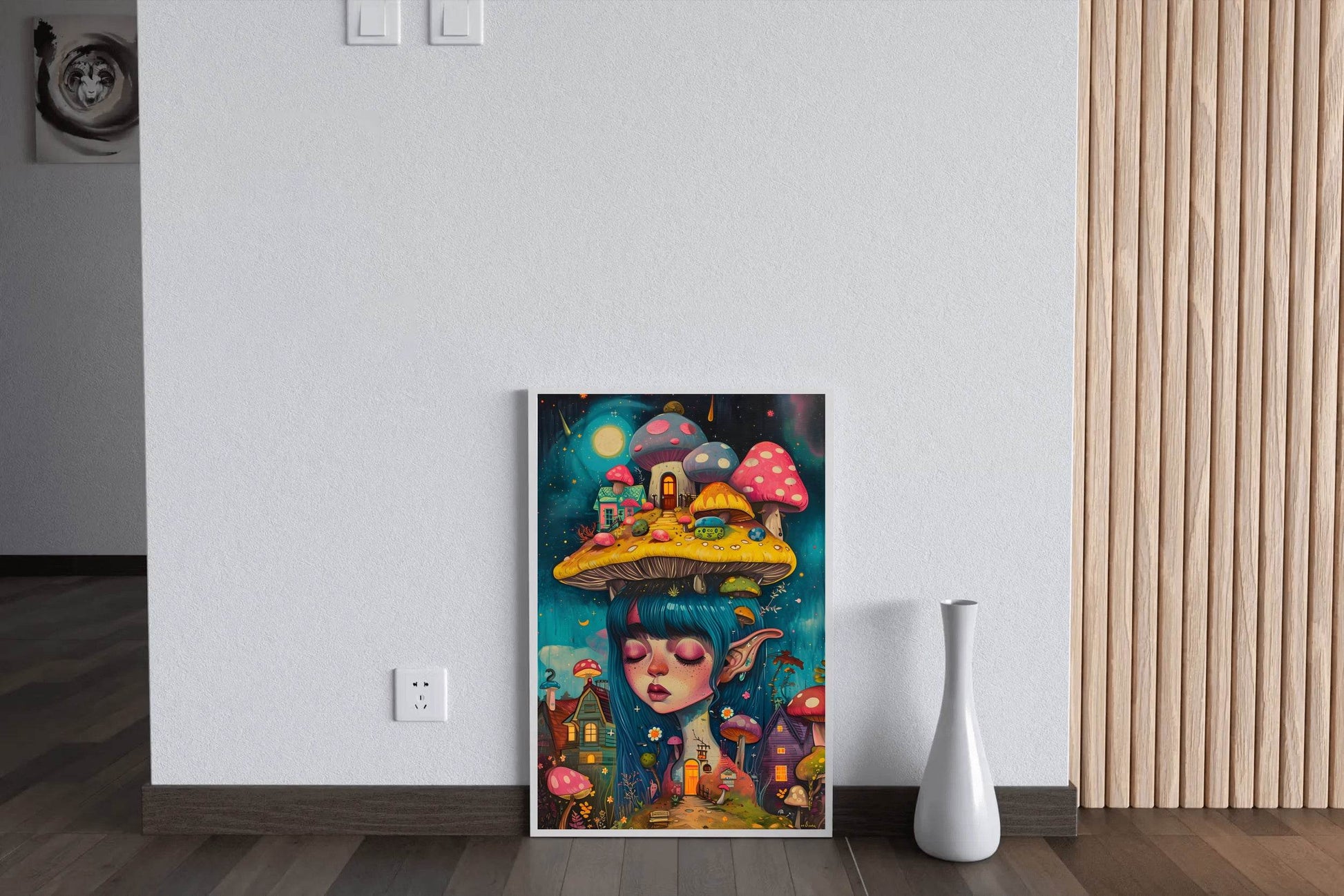 Anime Girl Mushroom on head - beink online art store