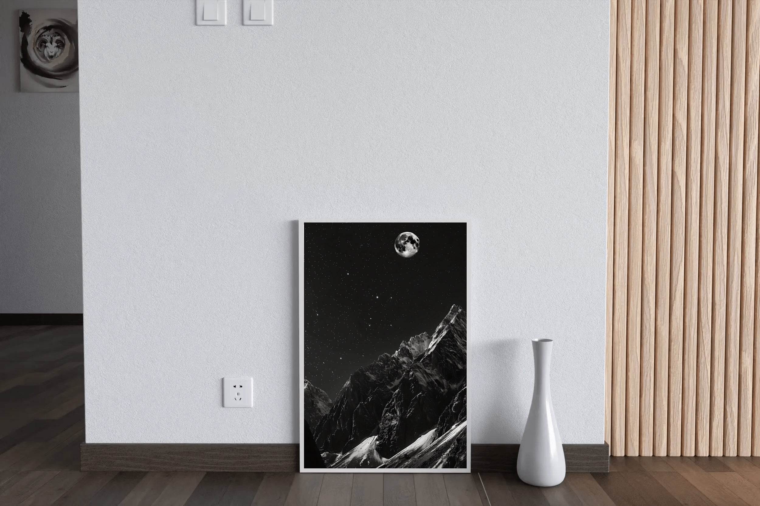 Stunning Mountain Nightview Modern Wall Art - beink online art store