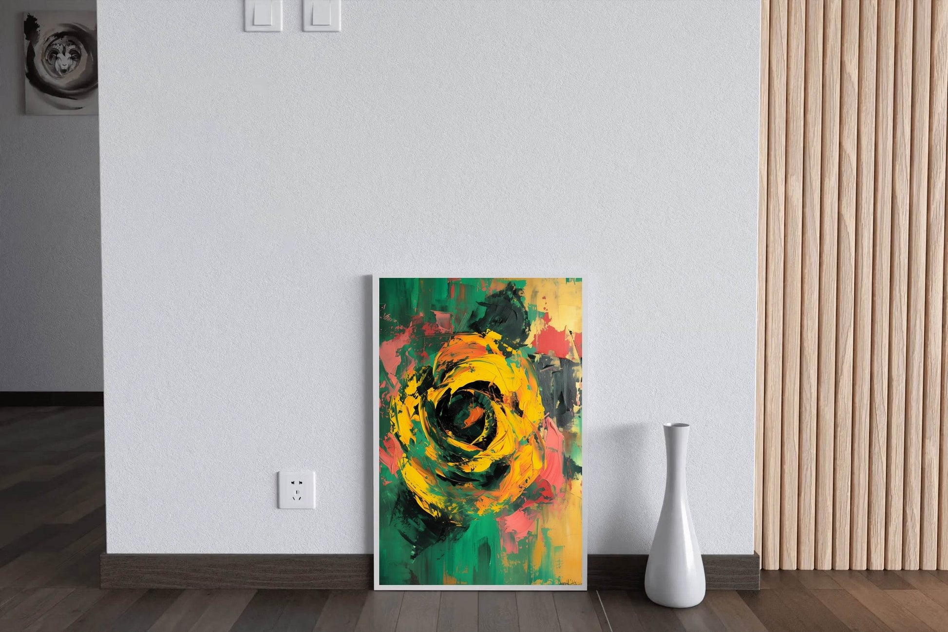 Yellow Rose Painting Wall Art - beink online art store