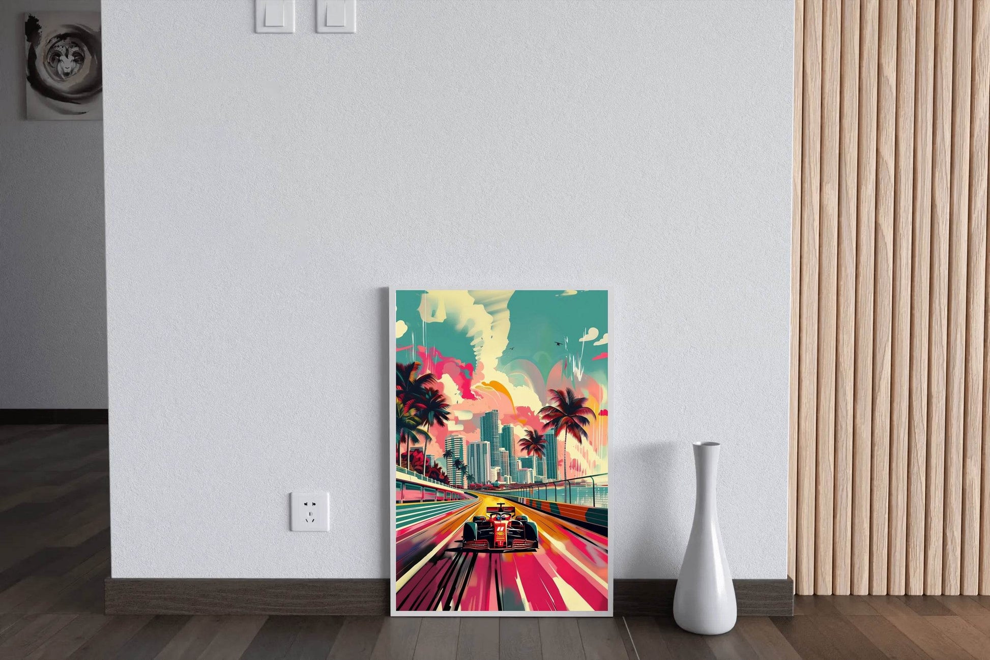 Formula 1 Watercolor Painting Wall Art - beink online art store