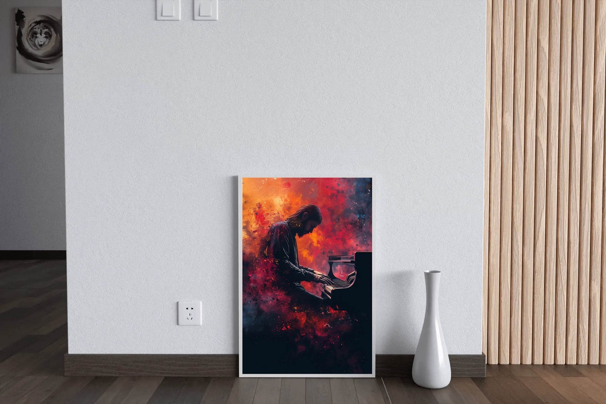 Digital Painting of a Man Playing Piano - beink online art store