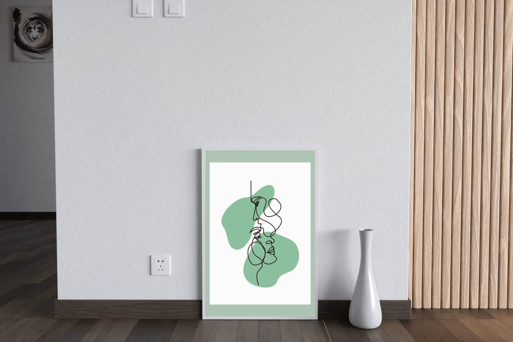 Minimal Romantic Face Wall Art - beink online art store