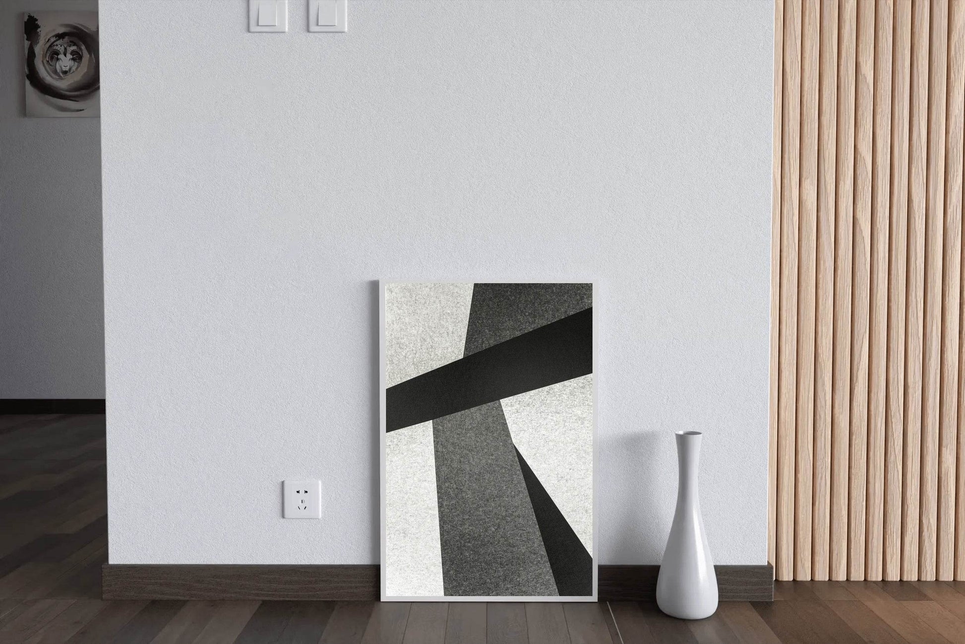 Black and White Lines Abstract Wall Art - beink online art store