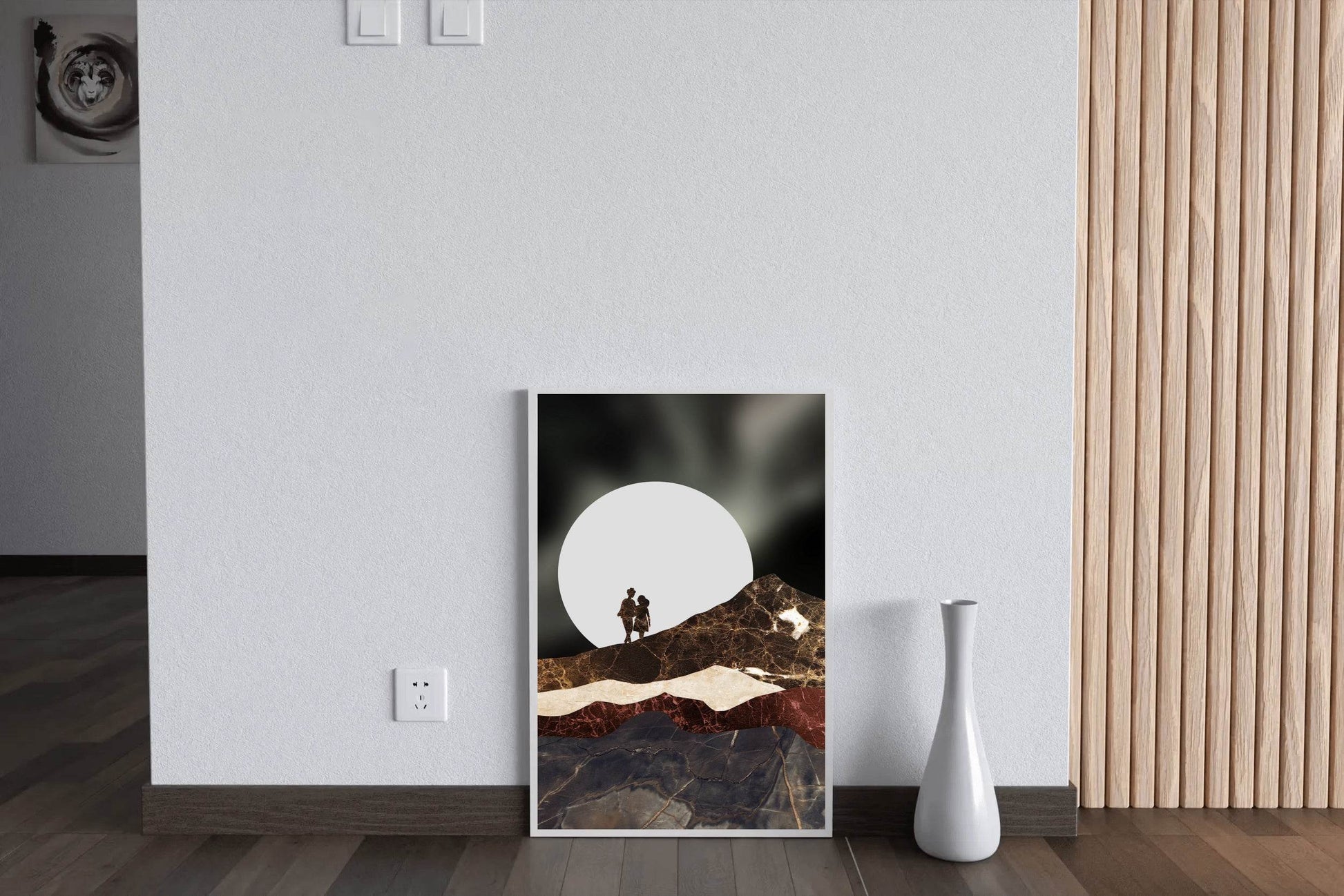 Cosmic Couple on Mountains Wall Art - beink online art store