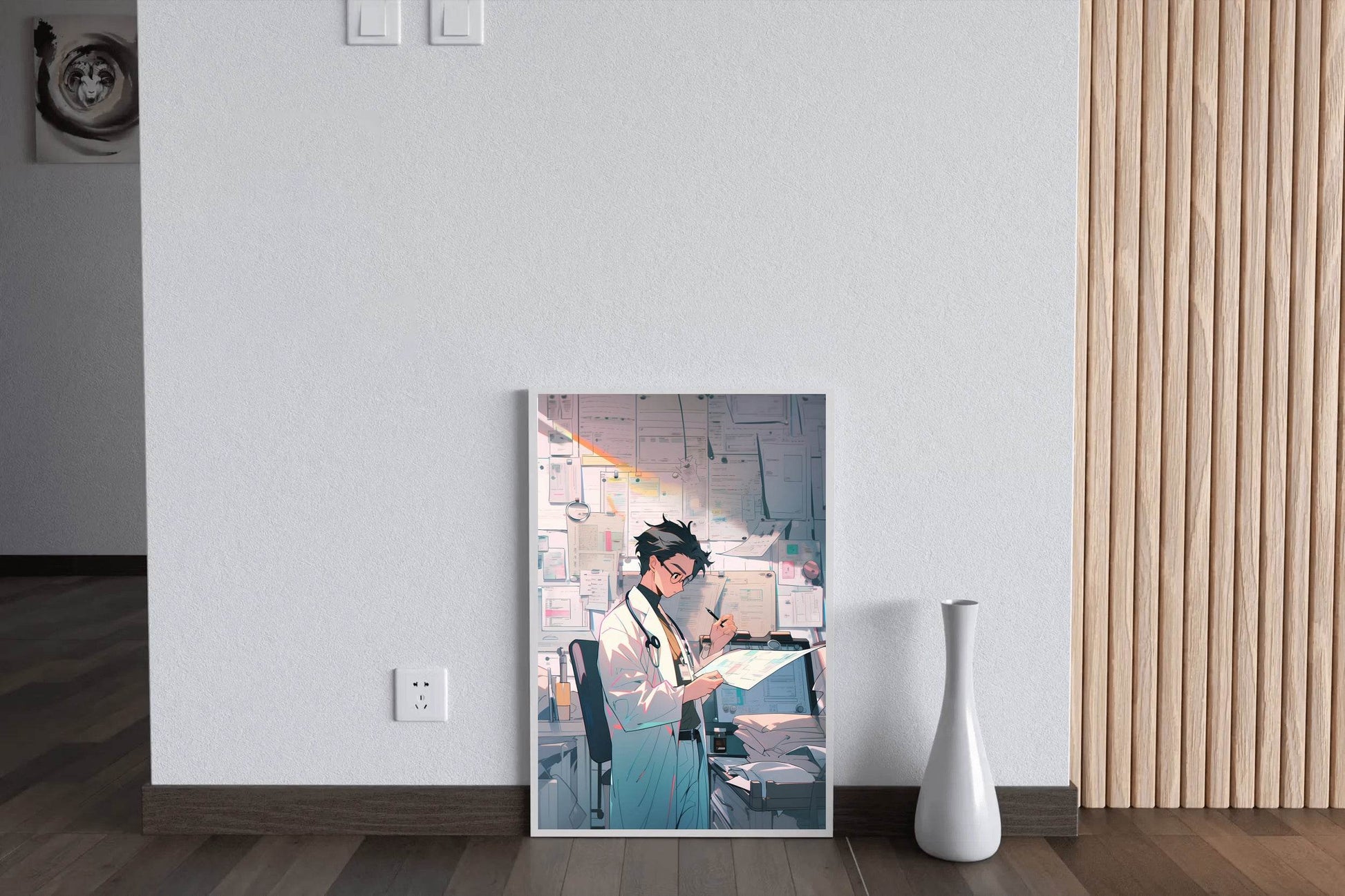 Rendering of Anime Doctor at Job Anime Wall Art - beink online art store
