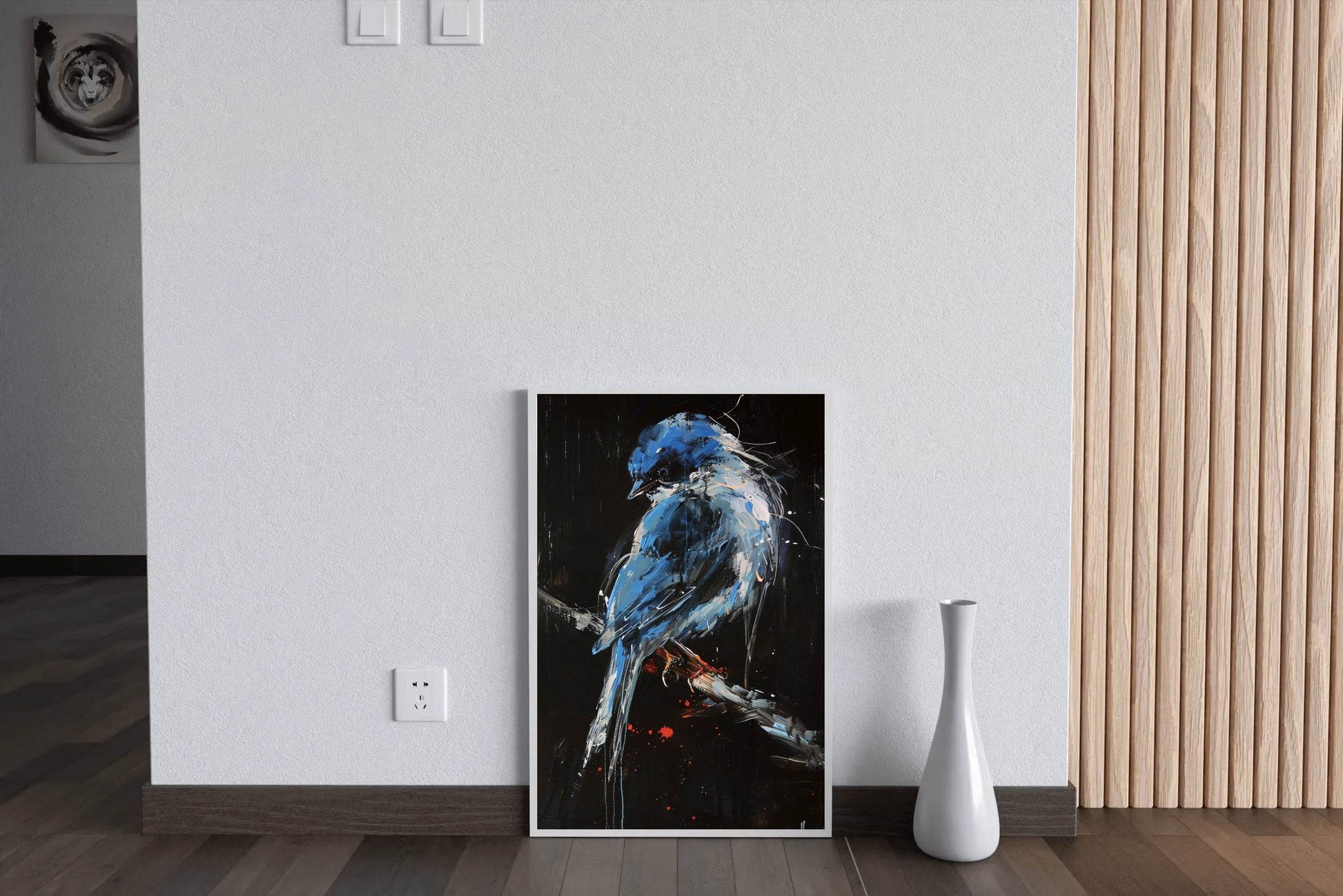 Watercolor Painting of Blue Bird - beink online art store