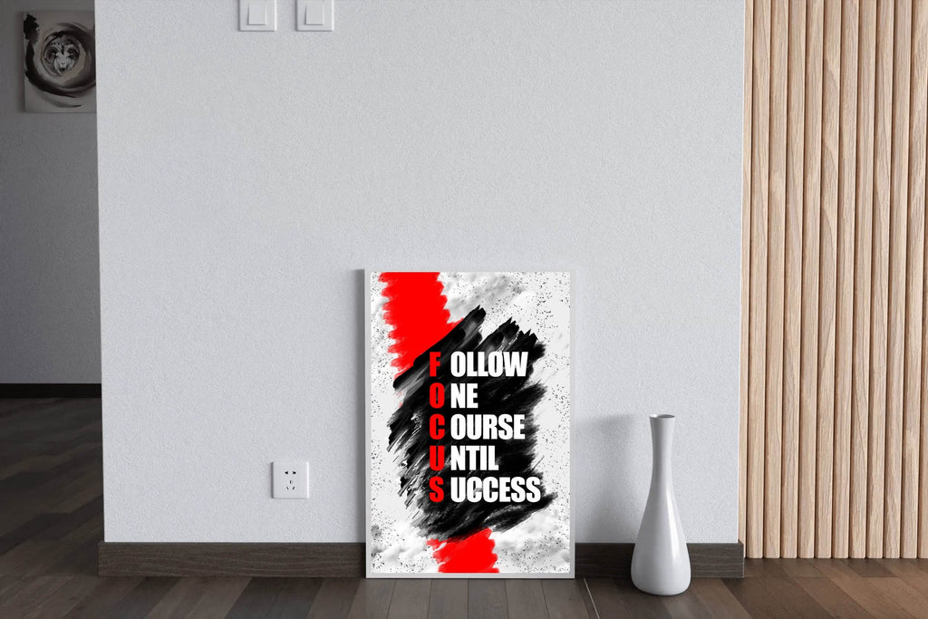 Focus Motivational Quote Wall Art - beink online art store
