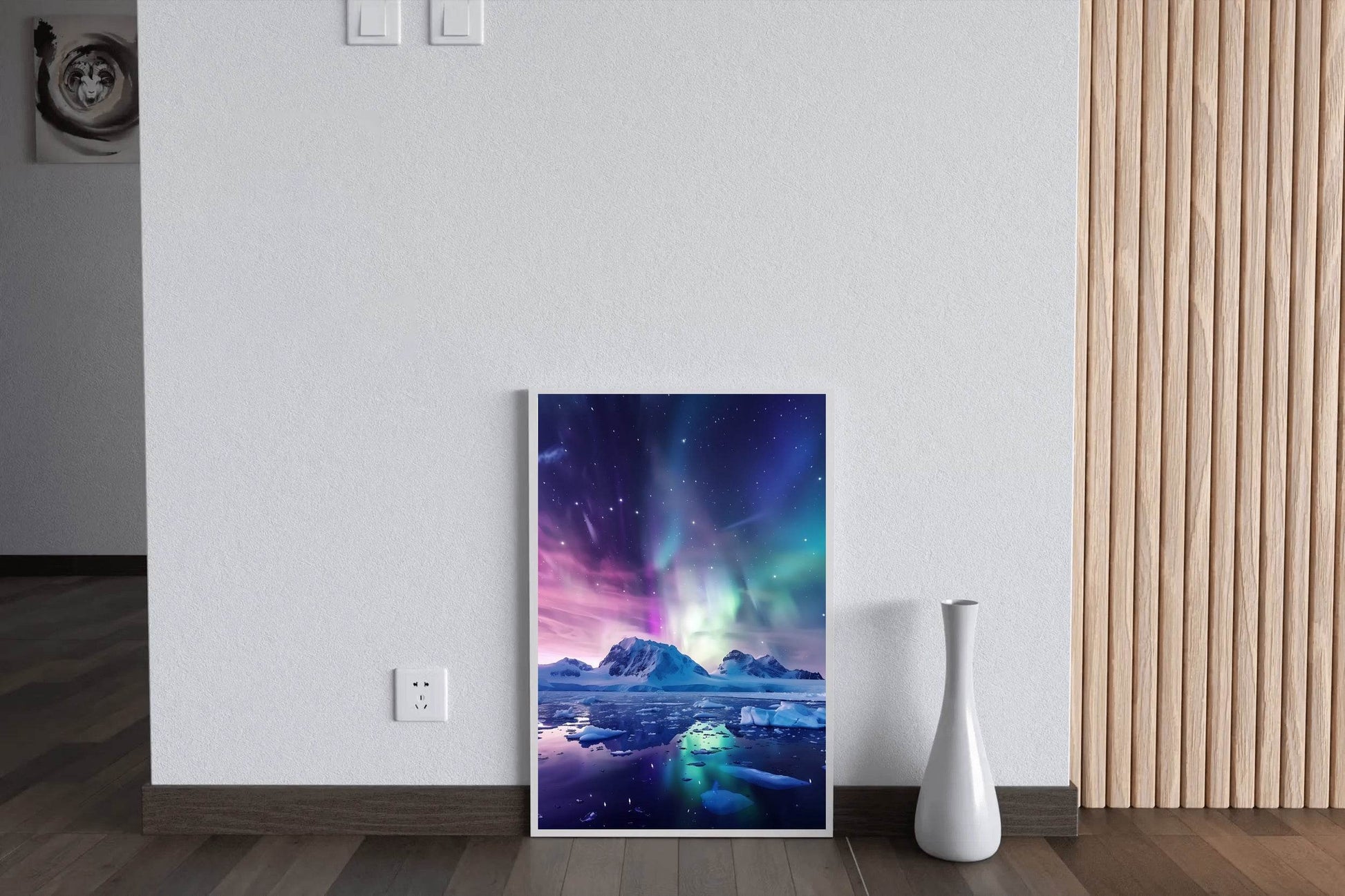 Aurora Australis Over Antarctic Landscape Wall Art - beink online art store