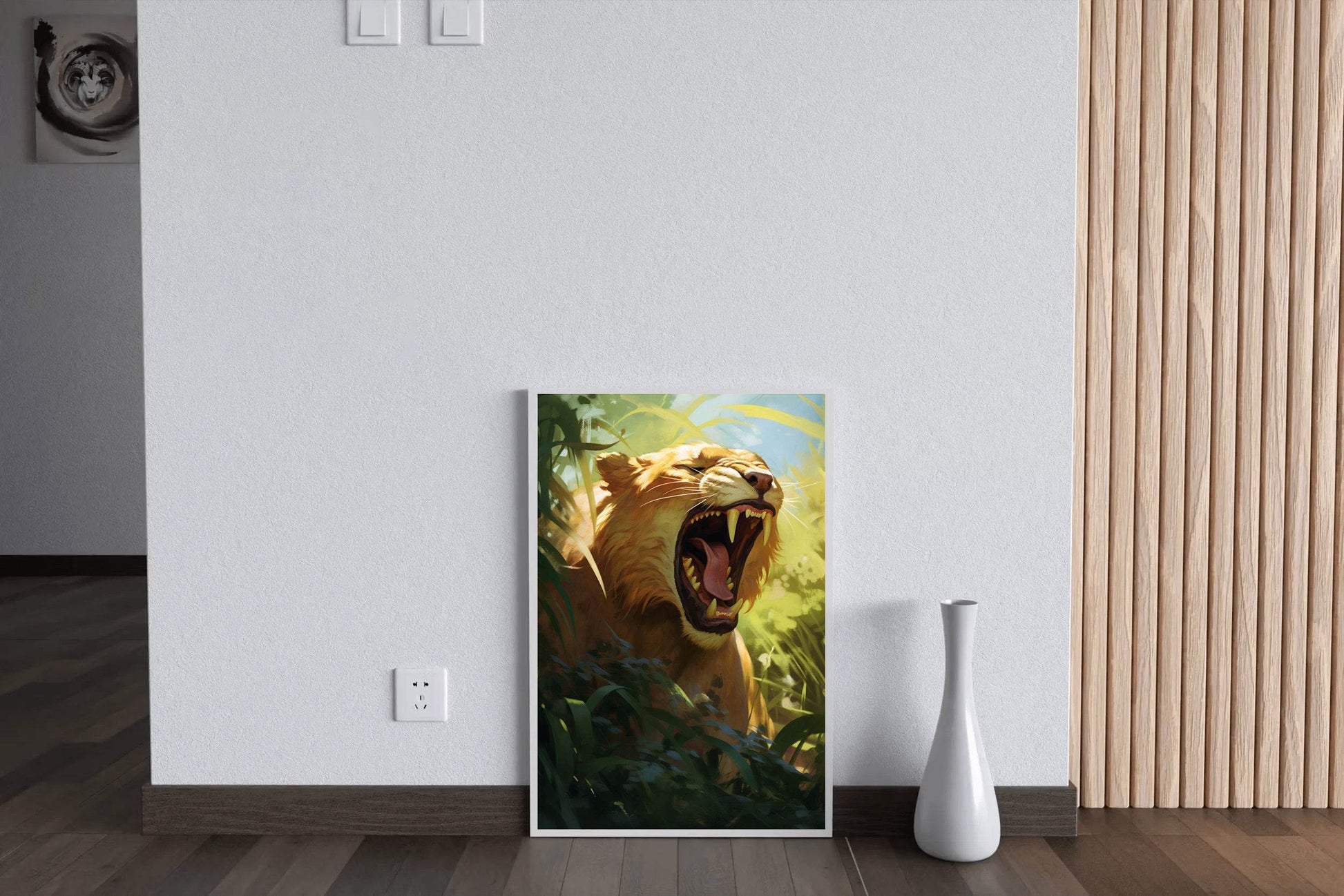 Digital Style Lion Animal Wall Art - beink online art store