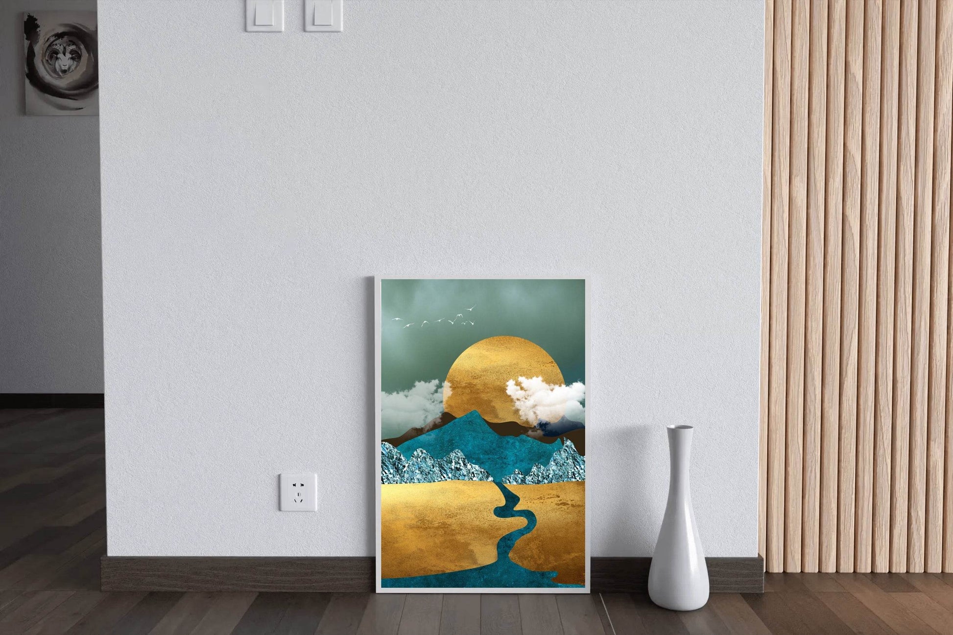 Wanderlust Golden Path Modern Wall Art - beink online art store
