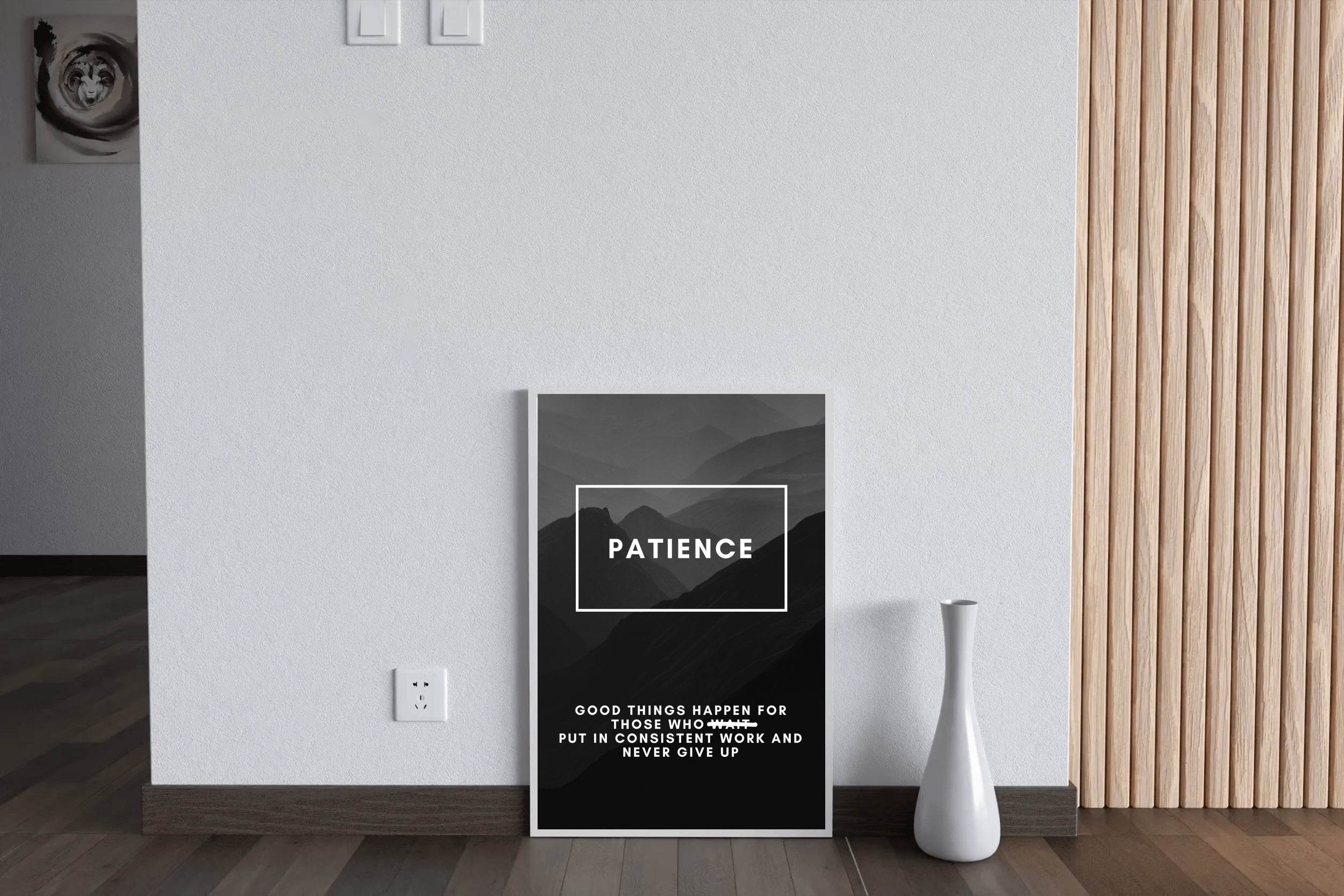 Patience Definition Motivational Wall Art - beink online art store