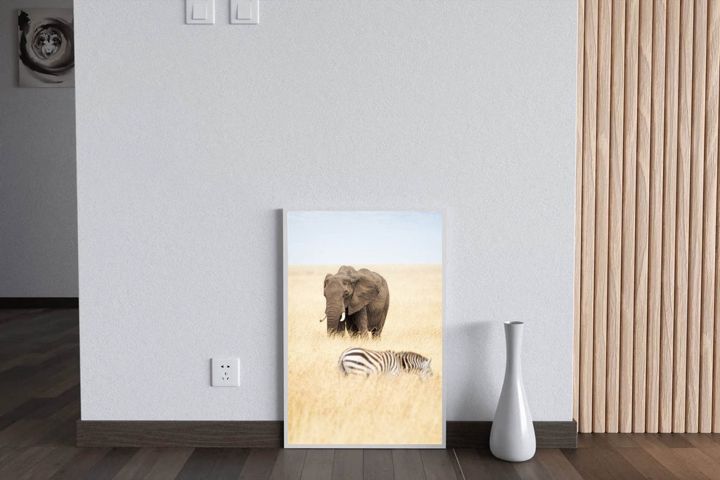 Elephant and Zebra Picture Wall Art - beink online art store