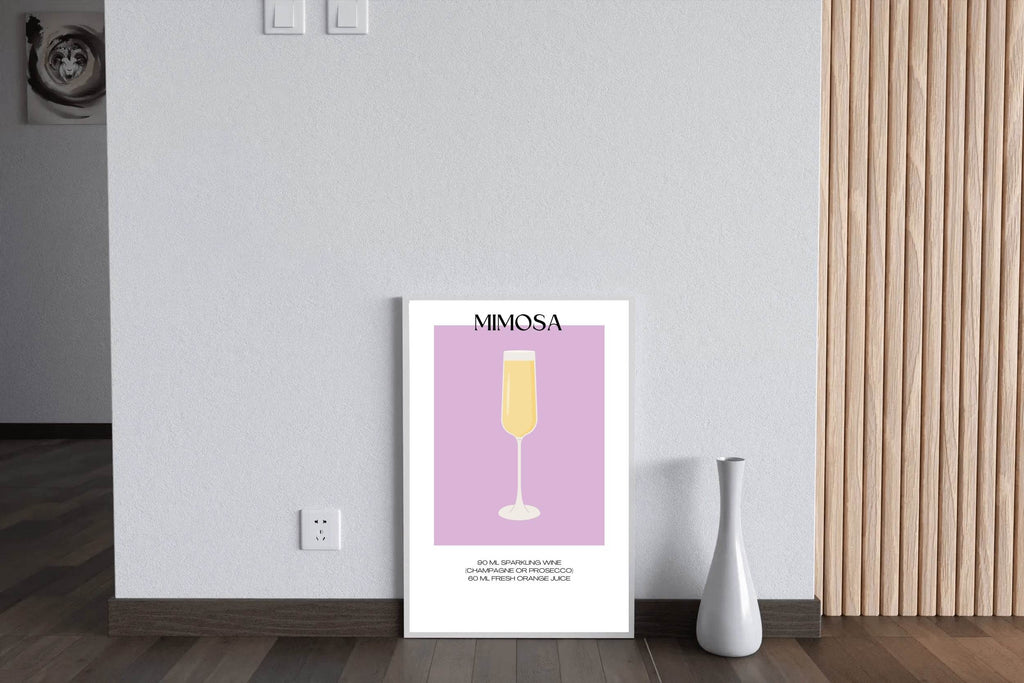 Mimosa Sparkling Wine Wall Art - beink online art store