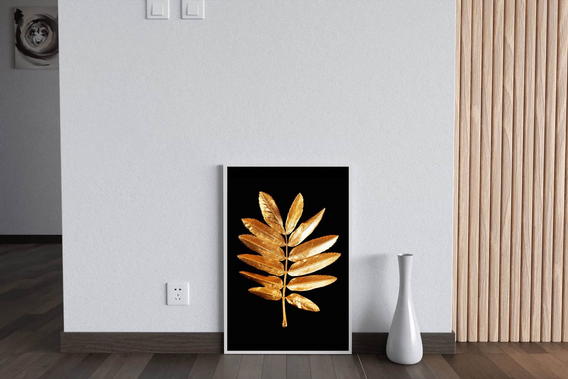 Golden Fern Leaf Wall Art - beink online art store