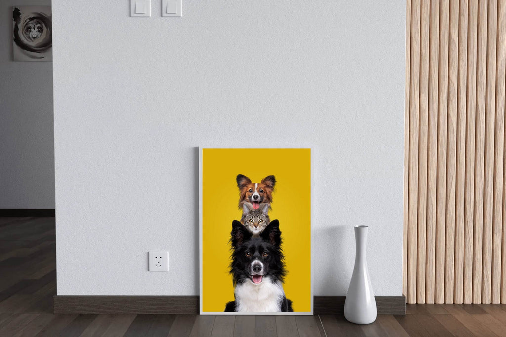 Cute Cat and Dogs Animal Wall Art - beink online art store