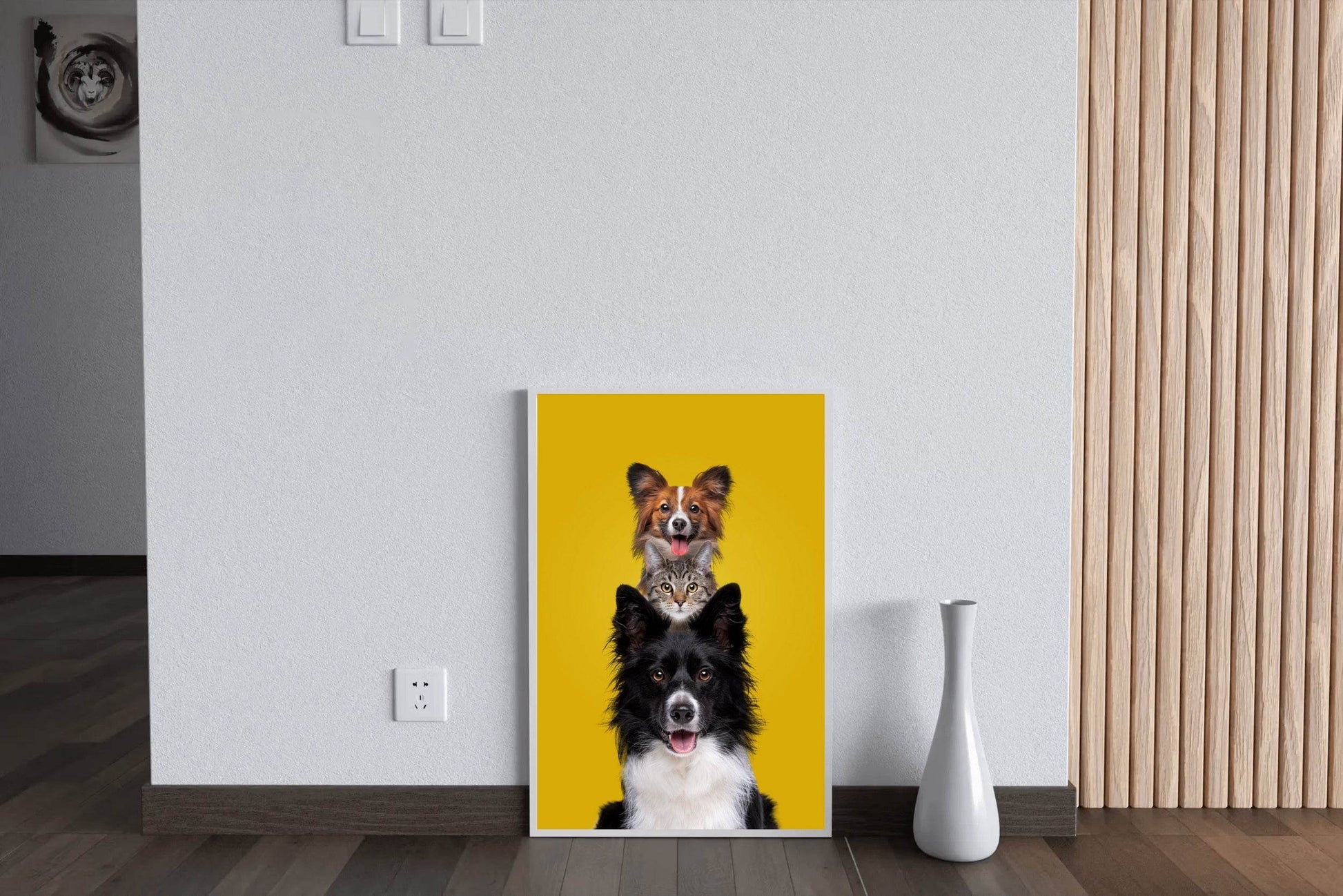 Cute Cat and Dogs Animal Wall Art - beink online art store