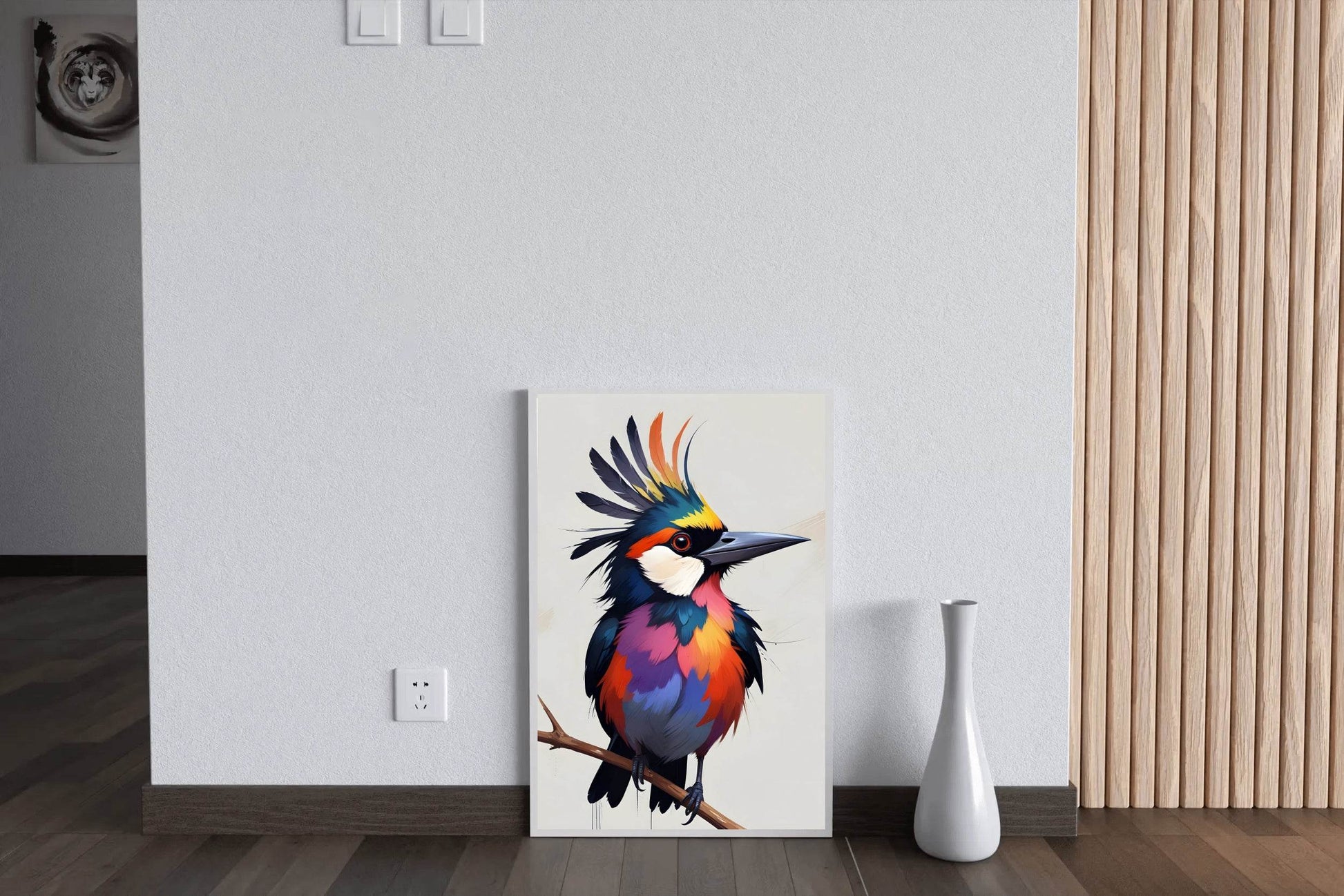 Watercolor Kingfisher Bird Wall Art - beink online art store