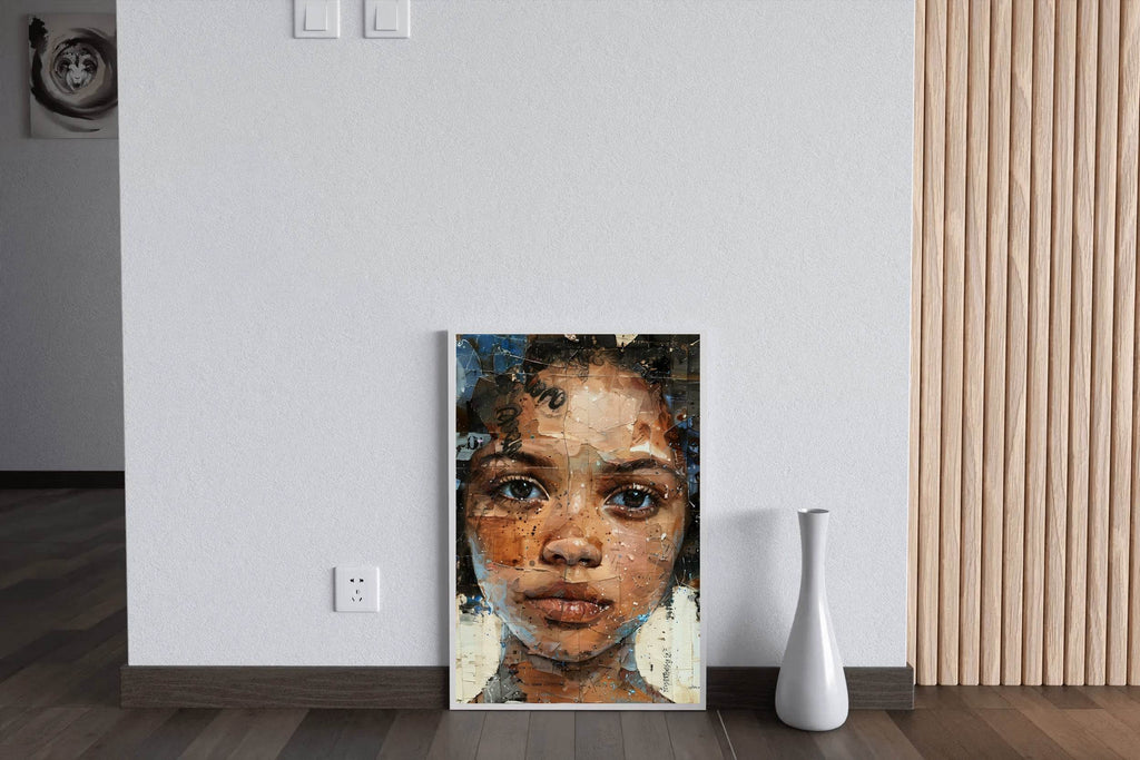 African Woman's Joyful Smile Wall Art - beink online art store