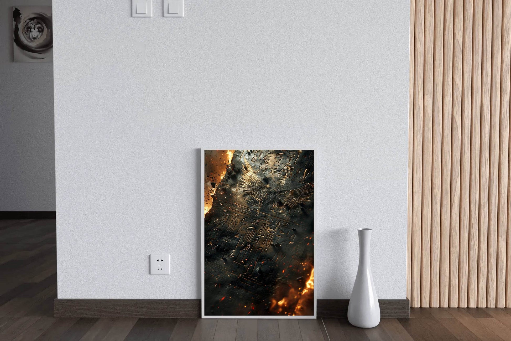 Ancient Tablet on Fire Wall Art - beink online art store