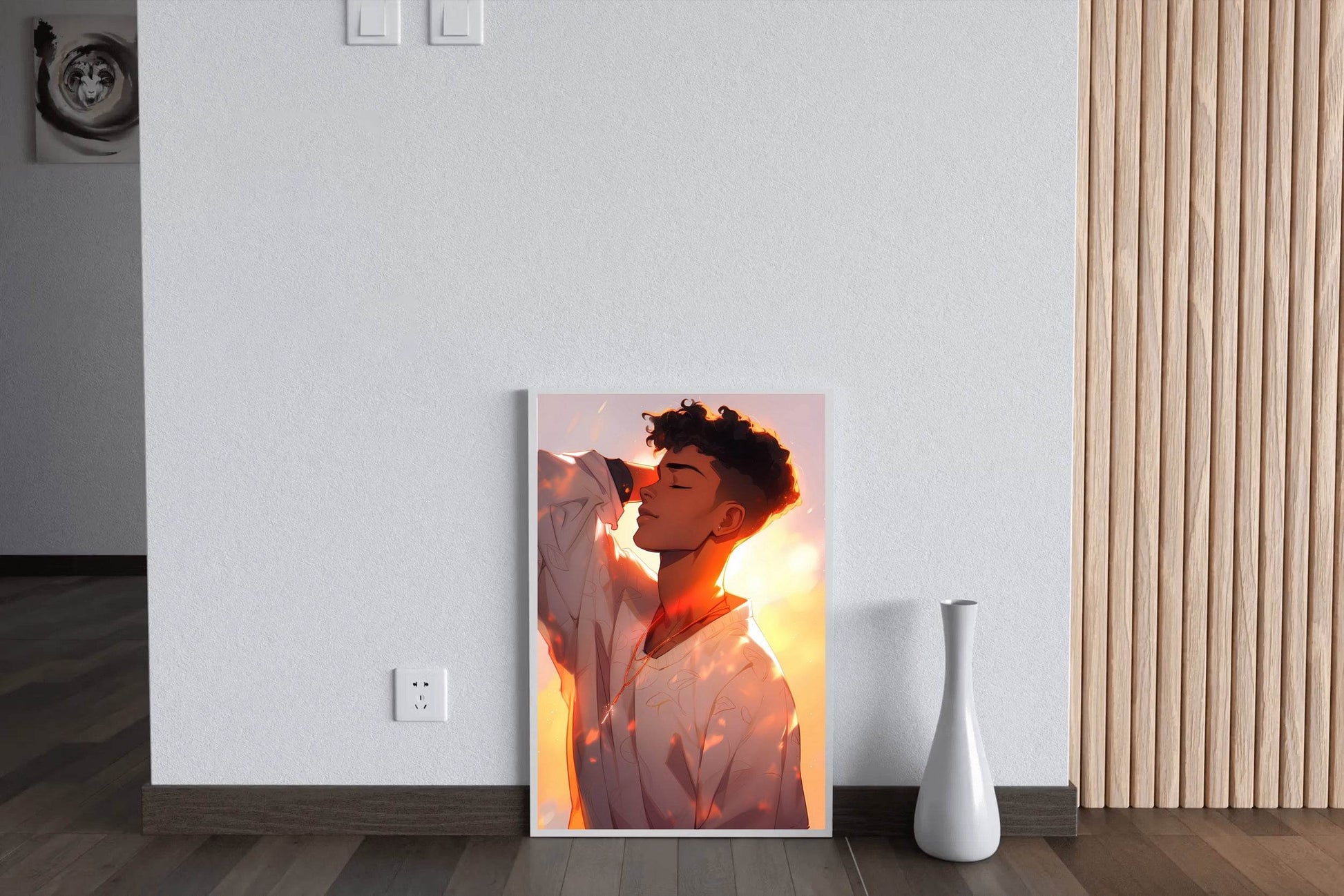 Anime Style Man Portrait Anime Wall Art - beink online art store