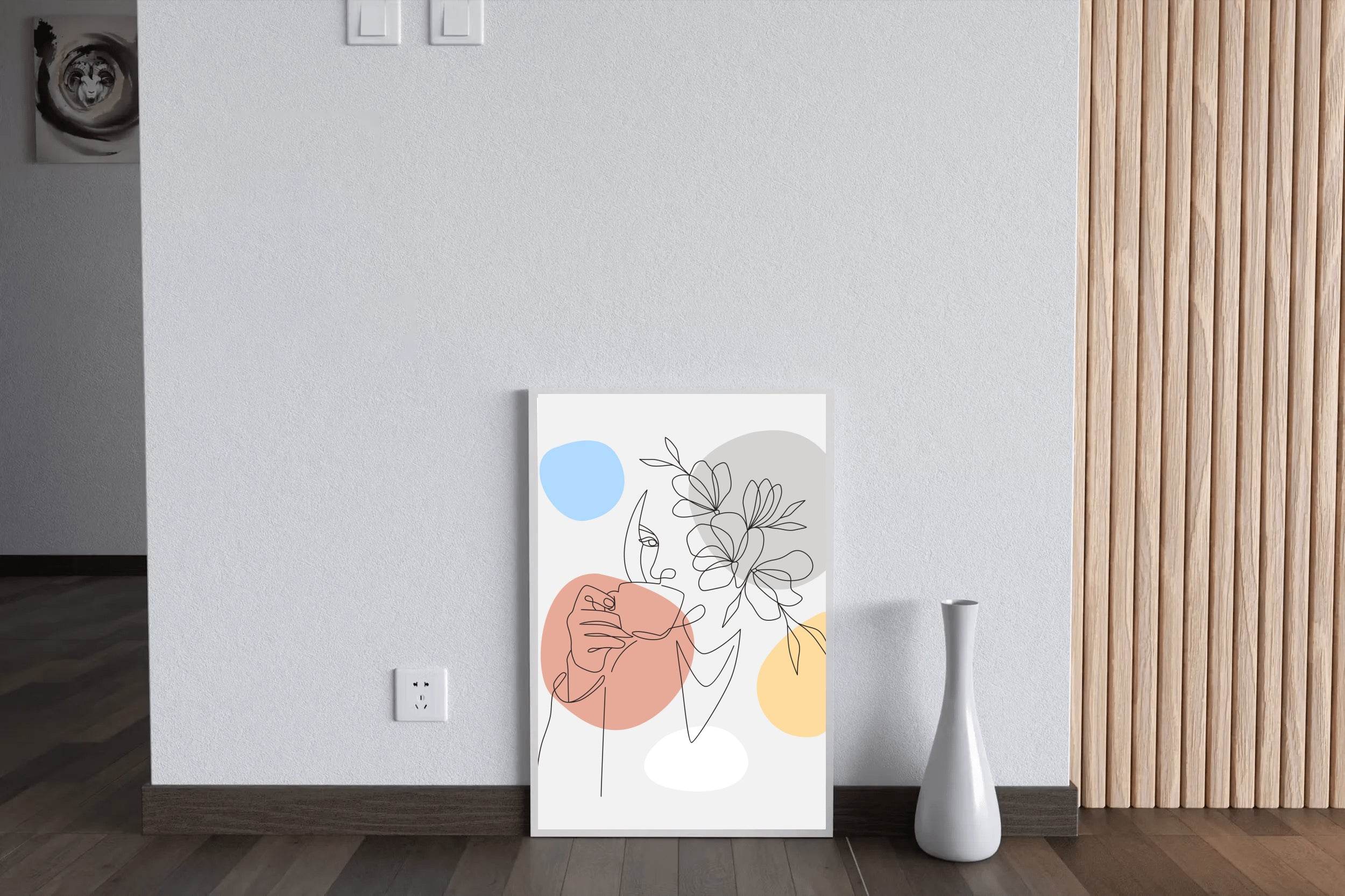 Beautiful Woman Drinking Wall Art - beink online art store
