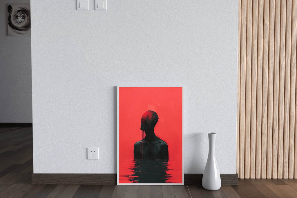 Painting Of Person Drowned In Blood Wall Art - beink online art store