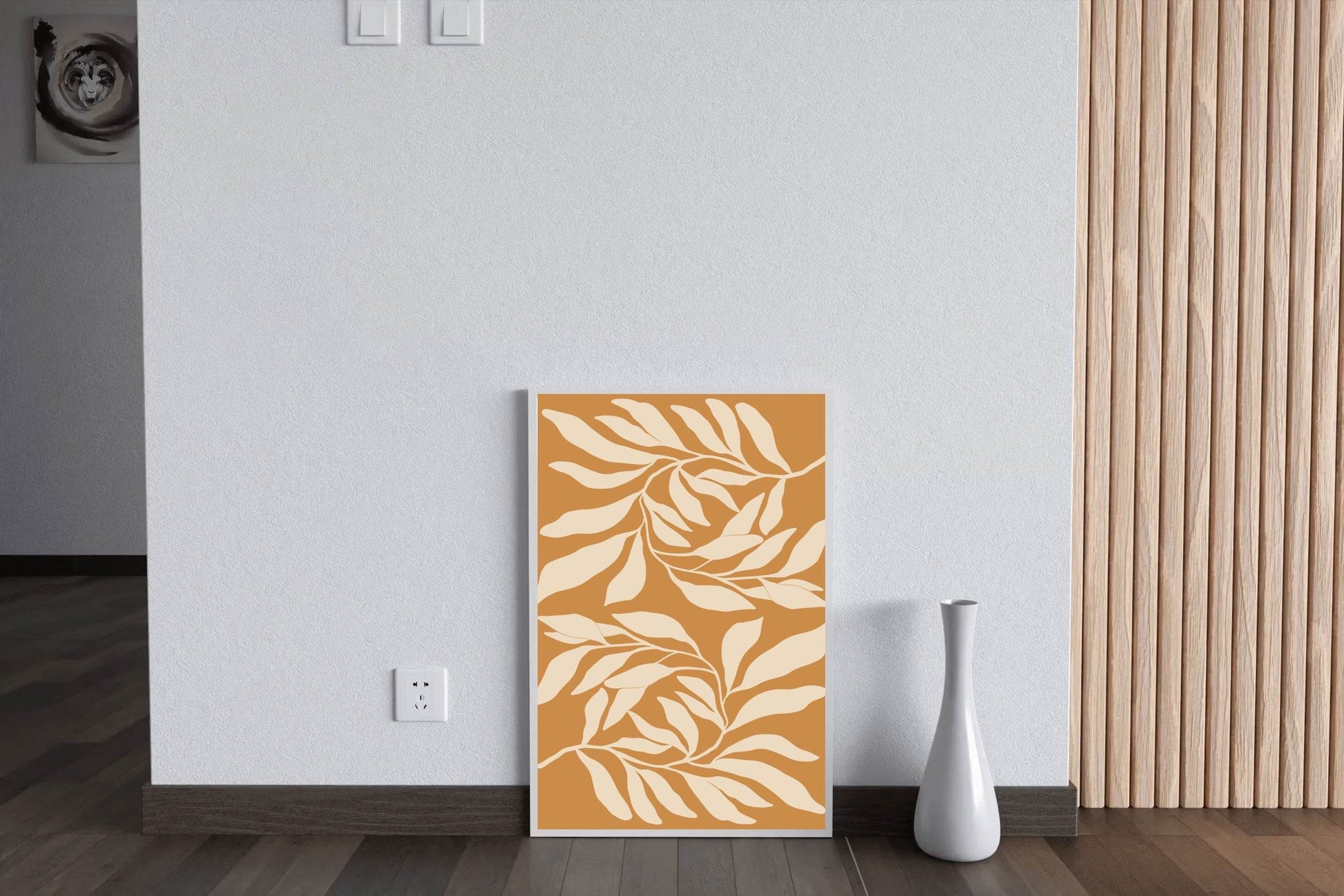 Abstract Botanical Print Minimalist Leaf Pattern ArtWork - beink online art store