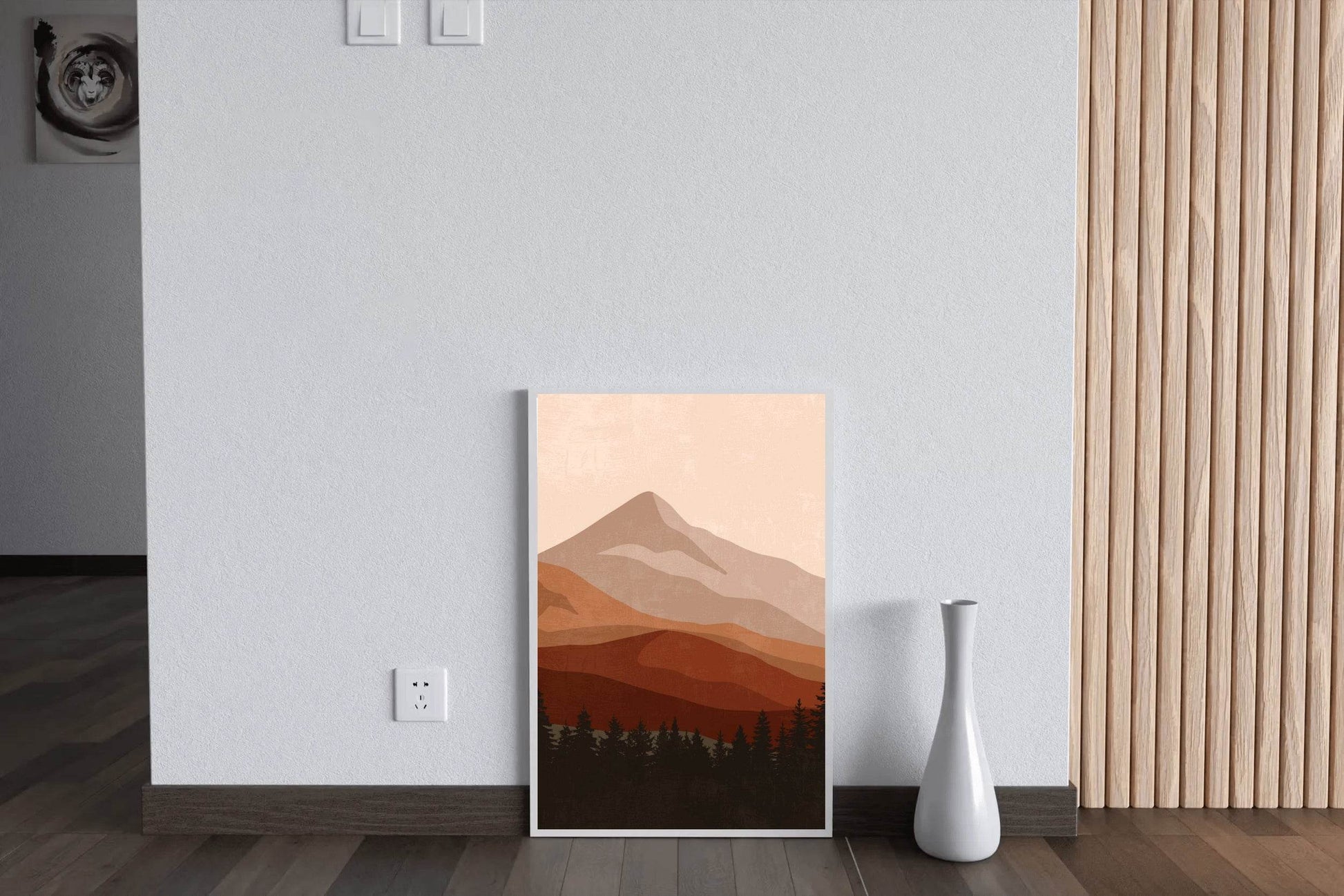 Abstract Scenery Minimalist Mountain Range ArtWork - beink online art store