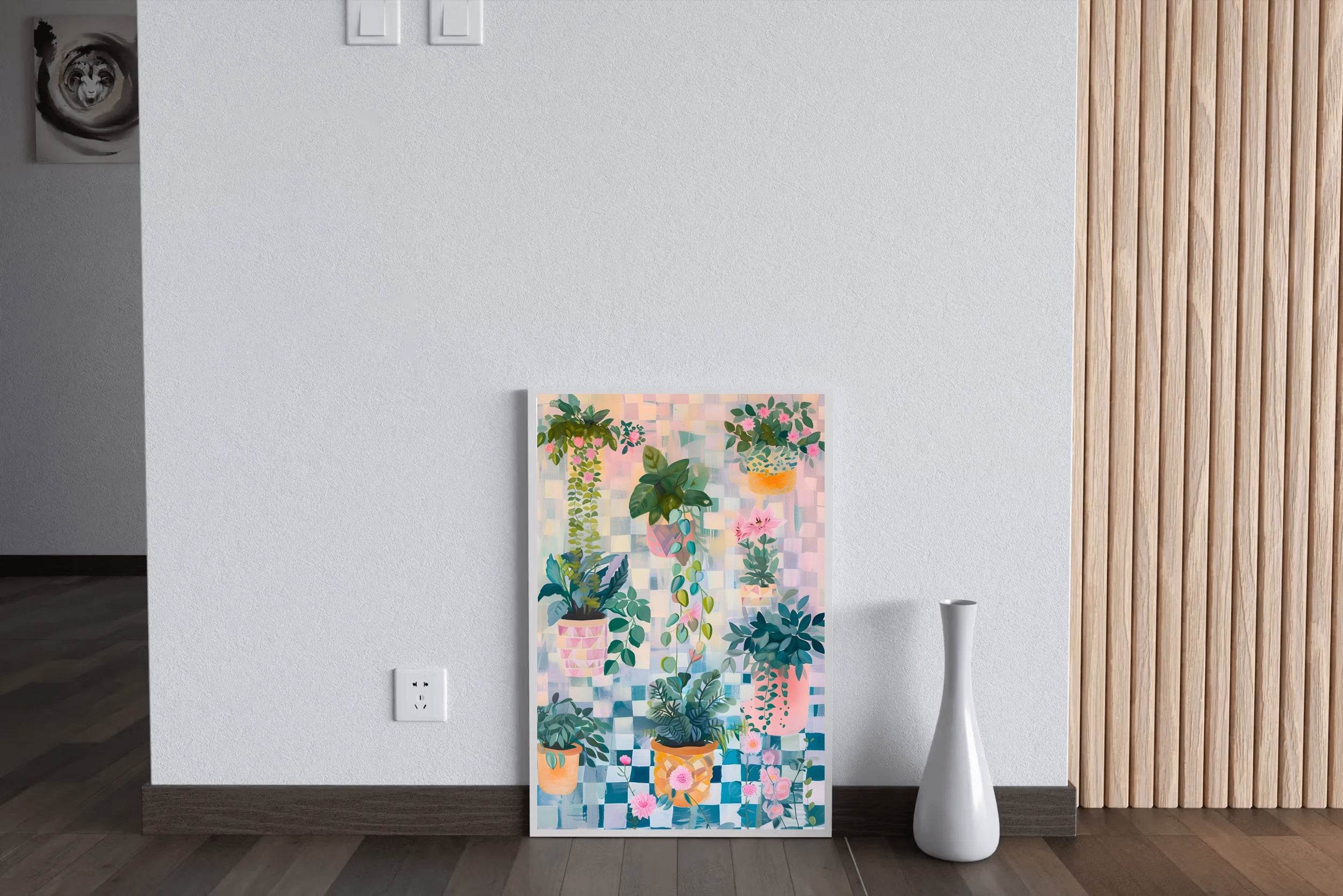Colorful Potted Plants Digital Painting Art - beink online art store
