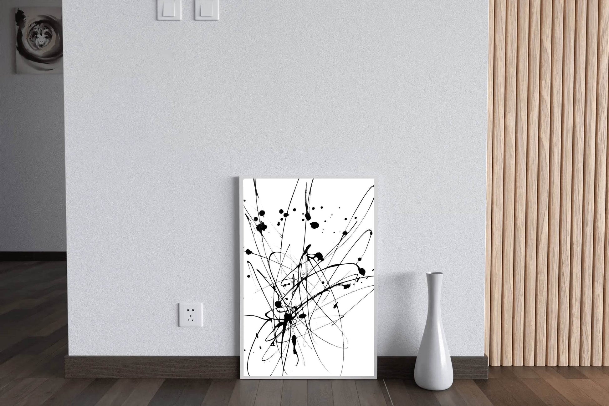 Black and White Inksplosion Modern Wall Art - beink online art store