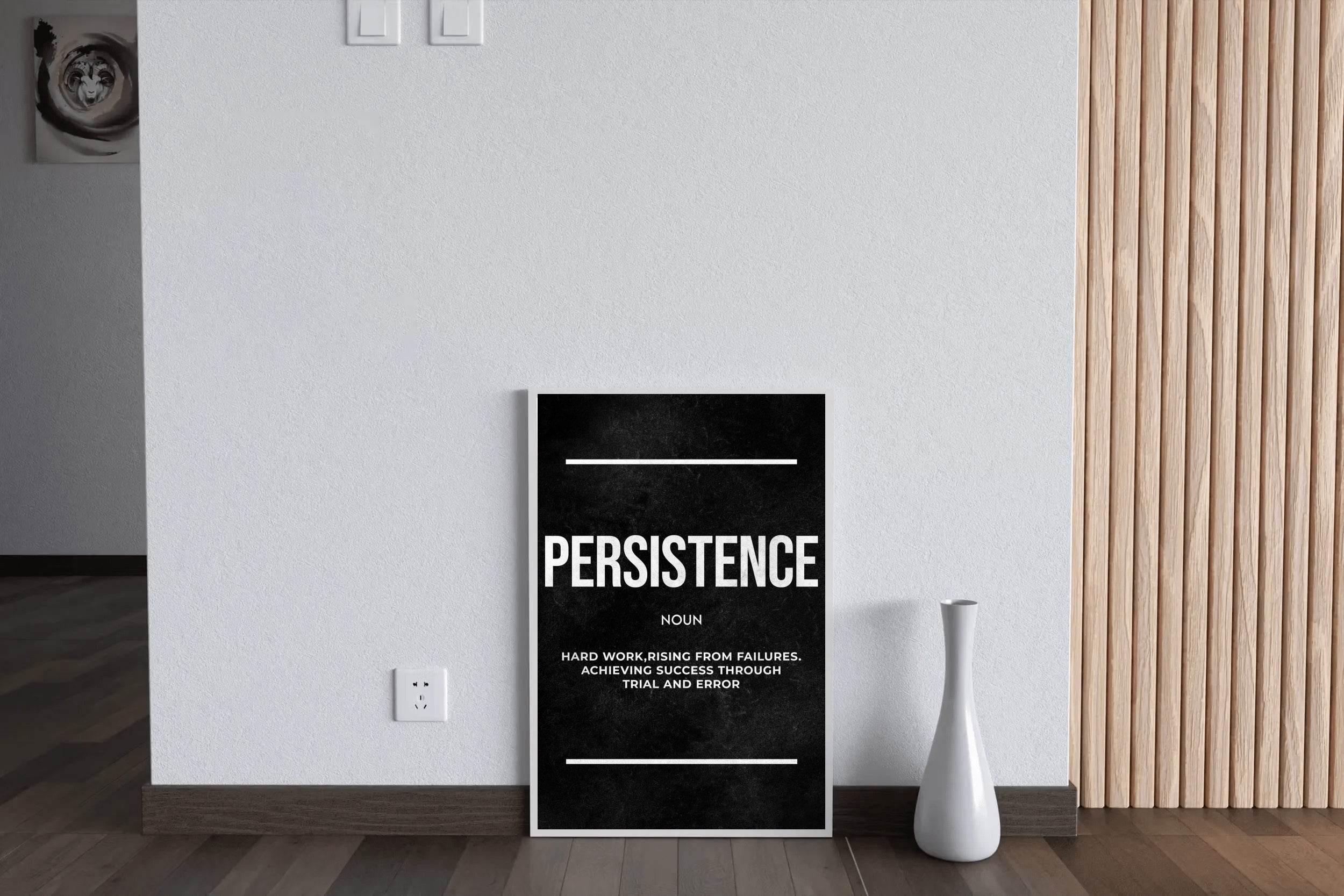 Persistence Definition Motivational Wall Art - beink online art store