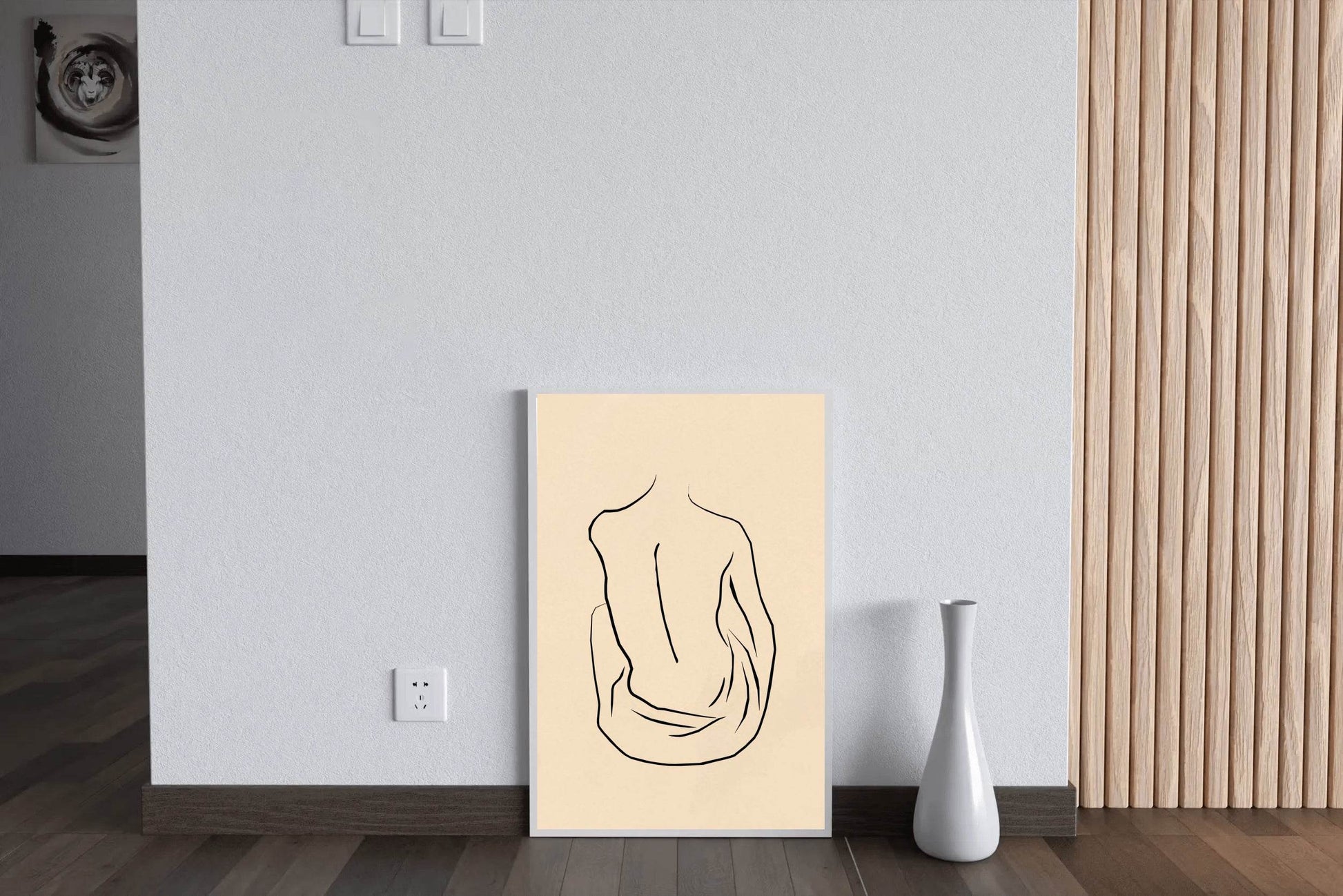 Drawing of A Woman Waist Wall Art - beink online art store